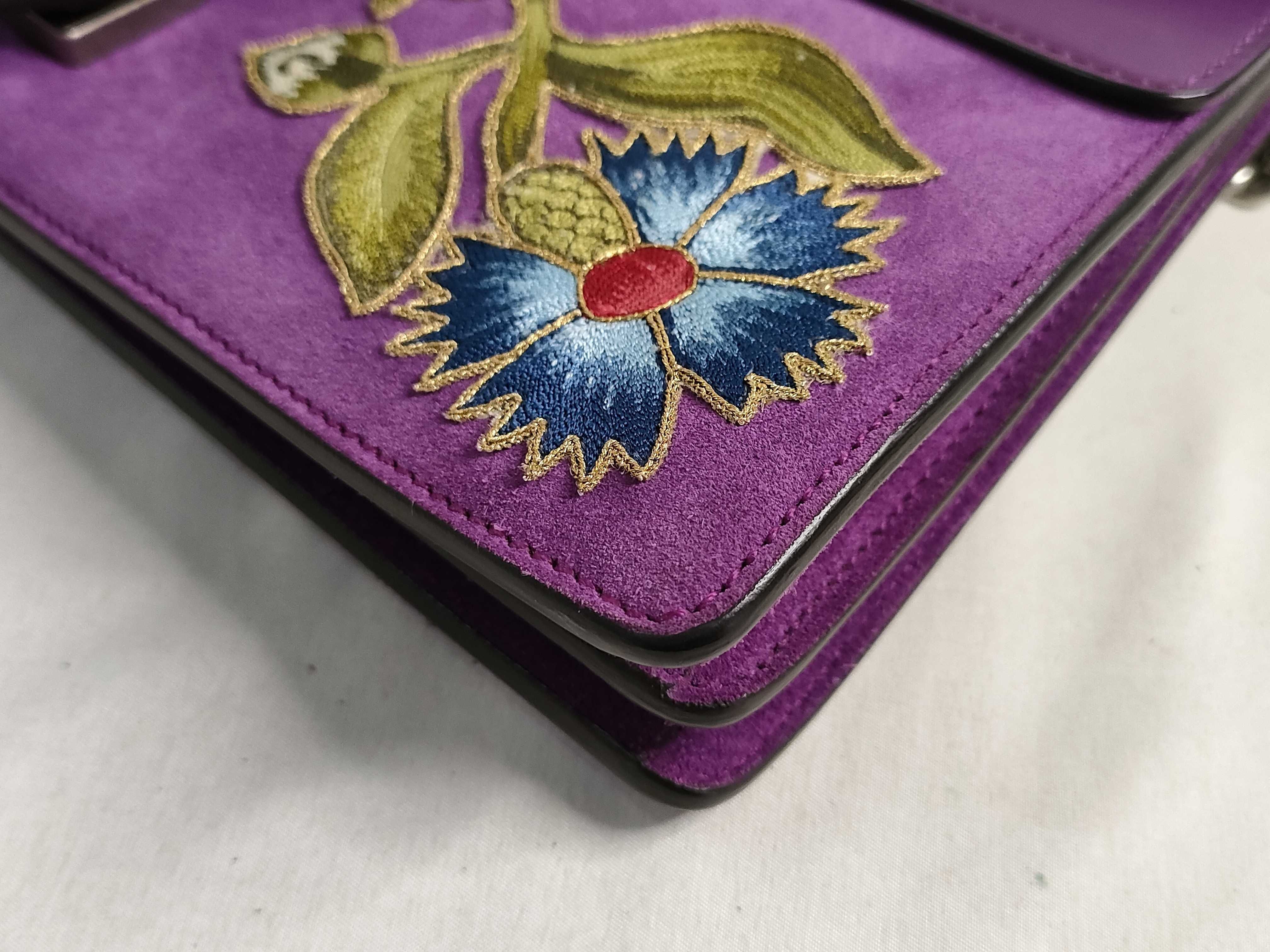ID- Cowskin Suede Dionysus Purple 30cm Shoulder Bag SHW — view 6