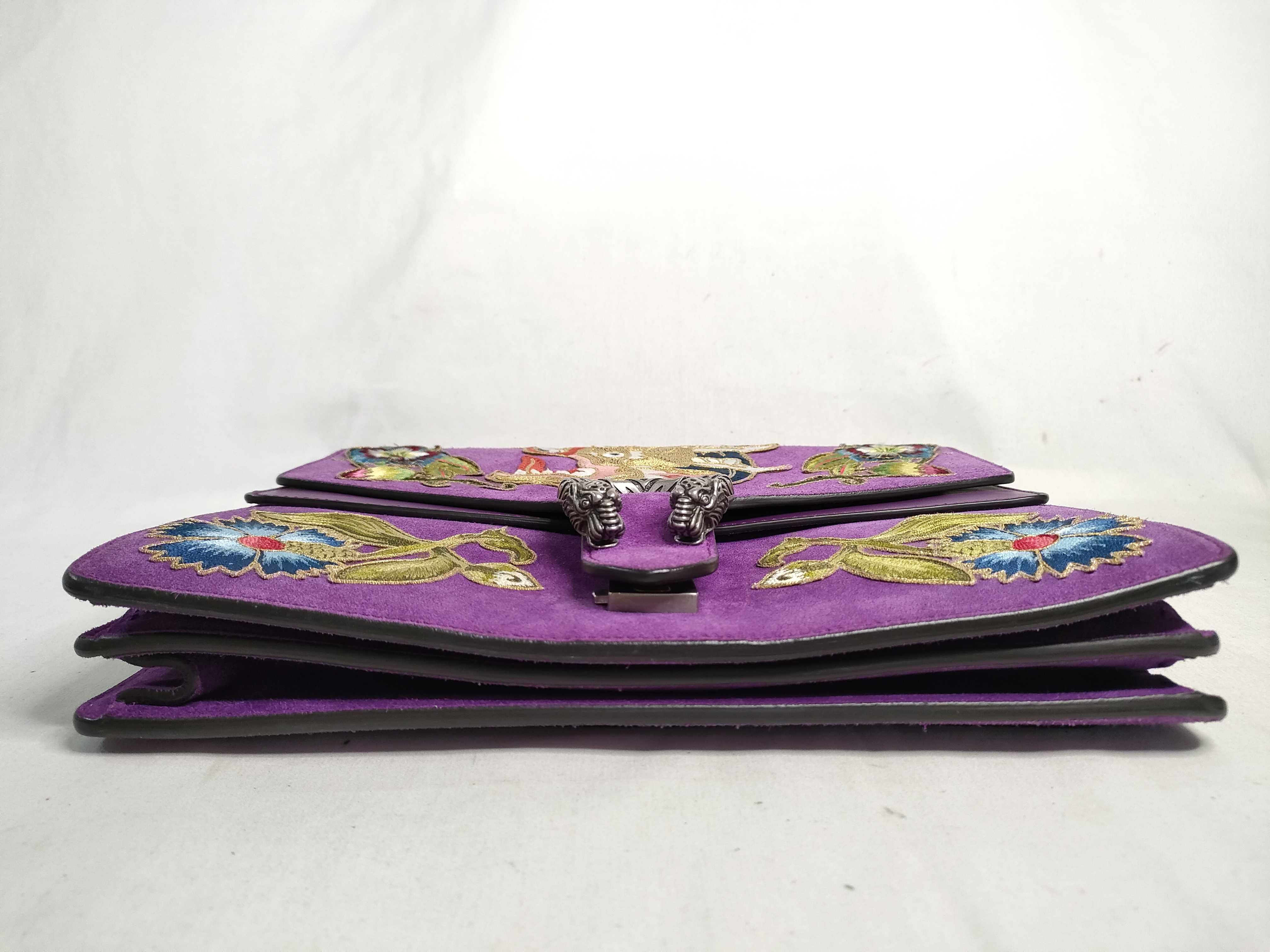 ID- Cowskin Suede Dionysus Purple 30cm Shoulder Bag SHW — view 7