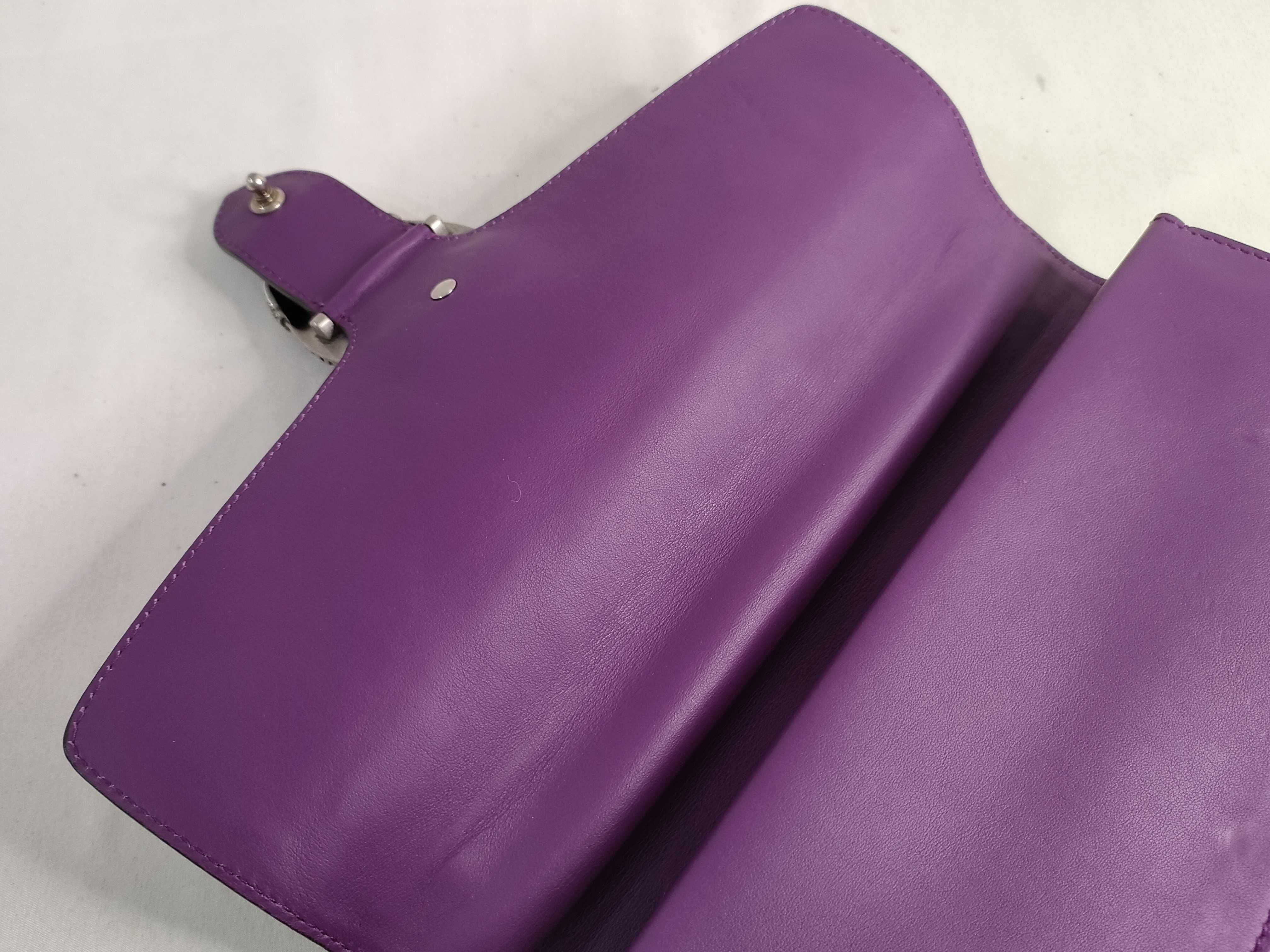 ID- Cowskin Suede Dionysus Purple 30cm Shoulder Bag SHW — view 8