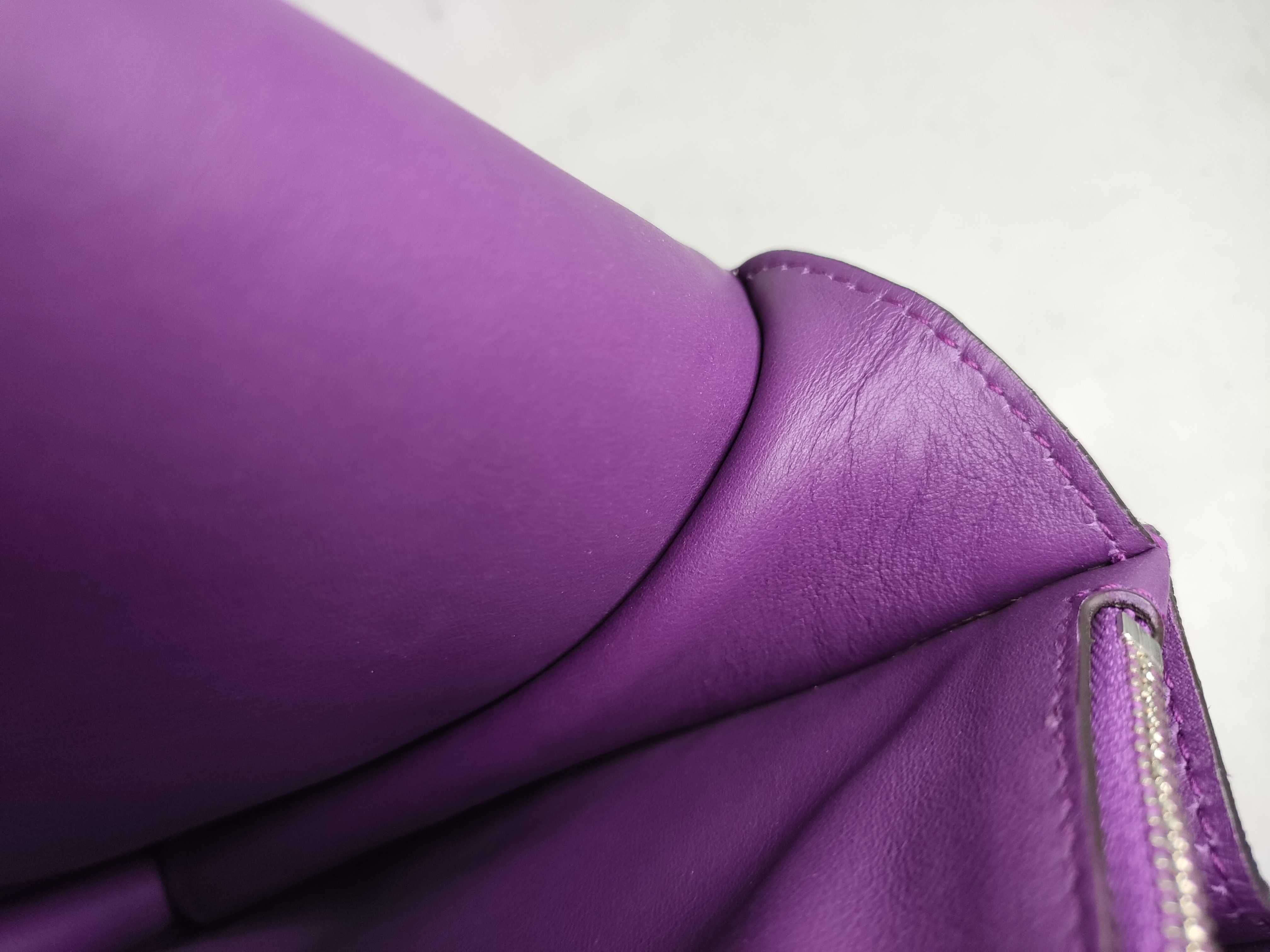 ID- Cowskin Suede Dionysus Purple 30cm Shoulder Bag SHW — view 9