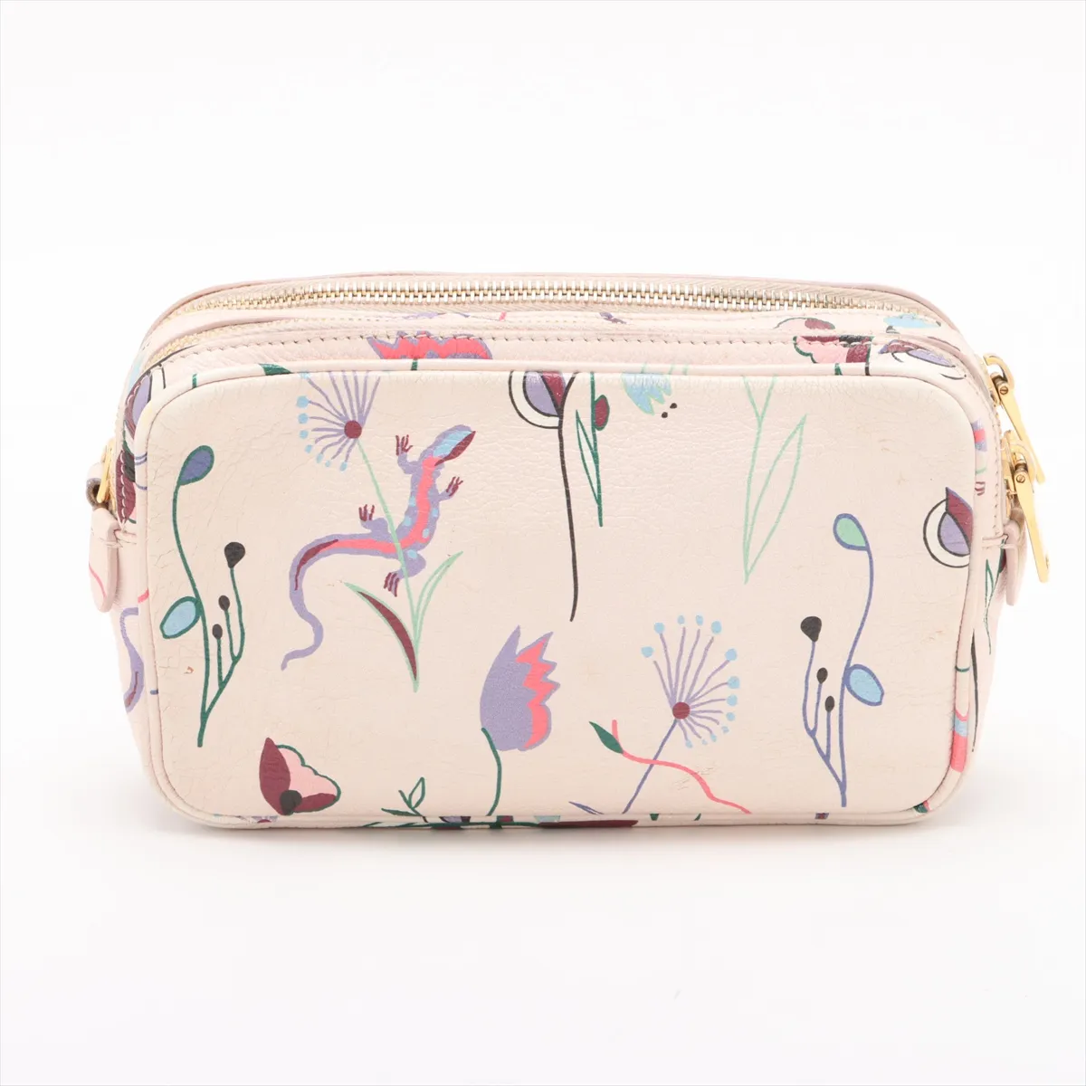 Madras Leather Shoulder Bag Pink — view 2