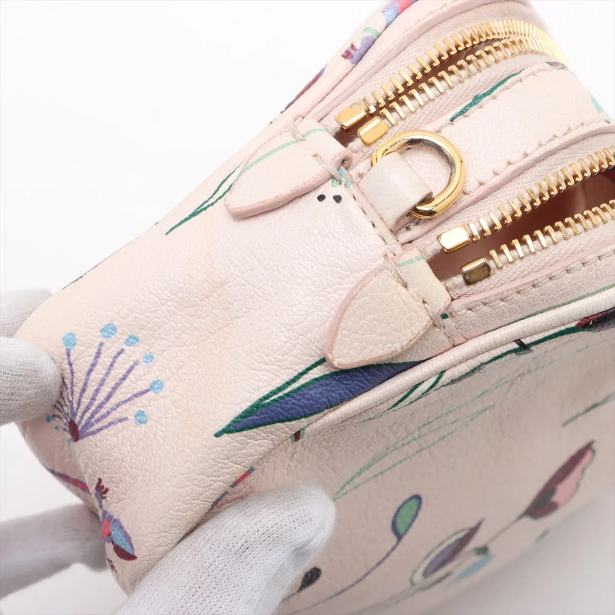 Madras Leather Shoulder Bag Pink — view 11