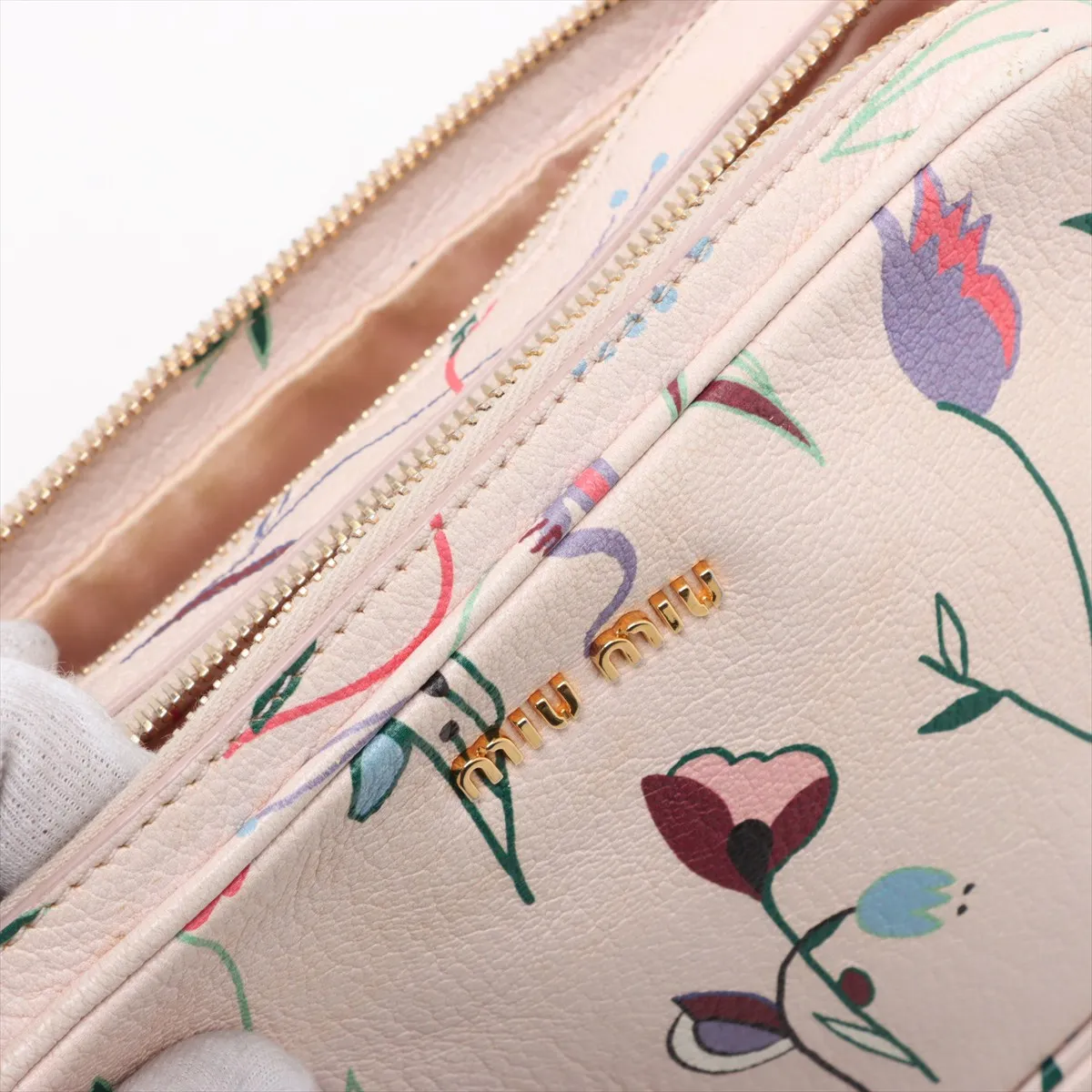 Madras Leather Shoulder Bag Pink — view 13
