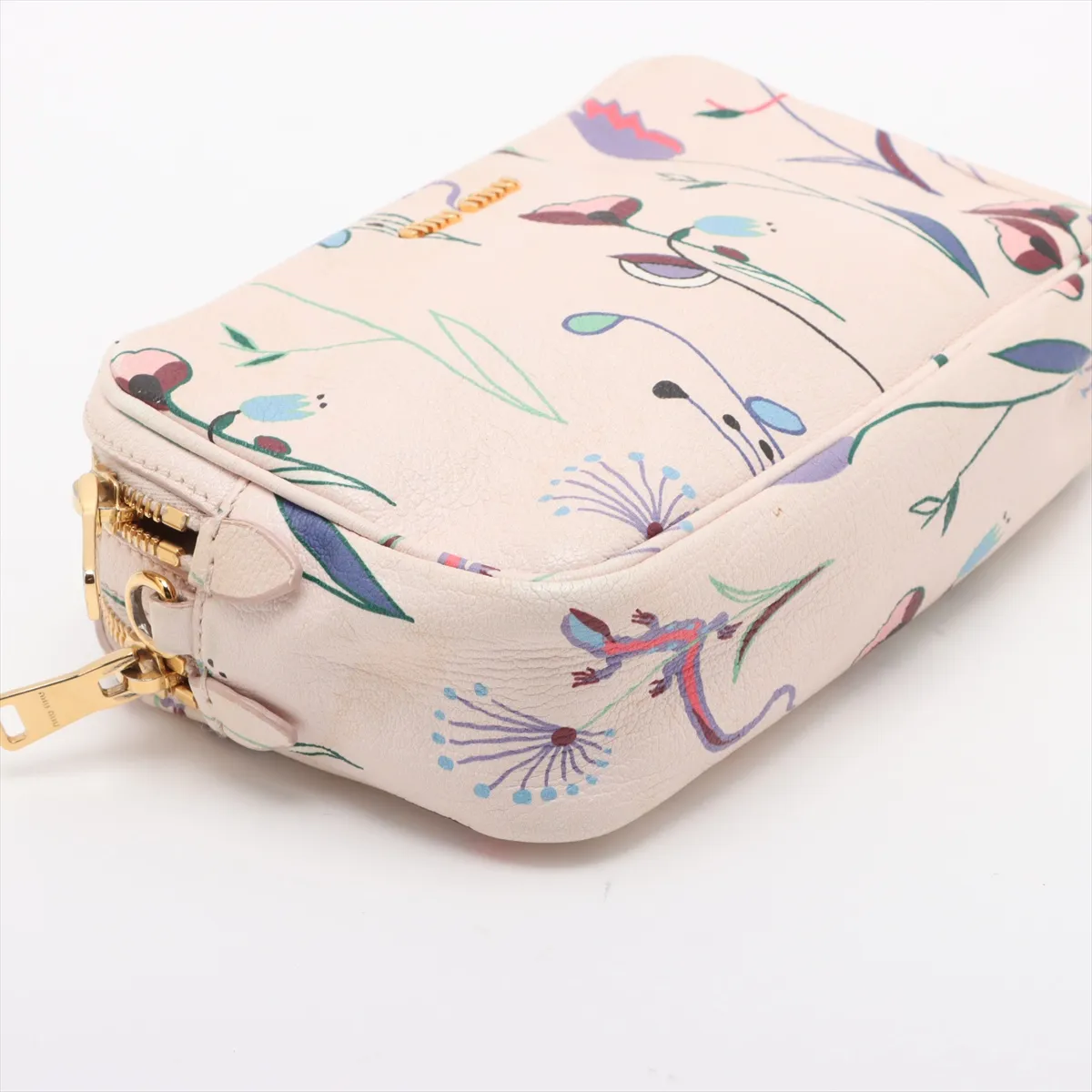 Madras Leather Shoulder Bag Pink — view 4
