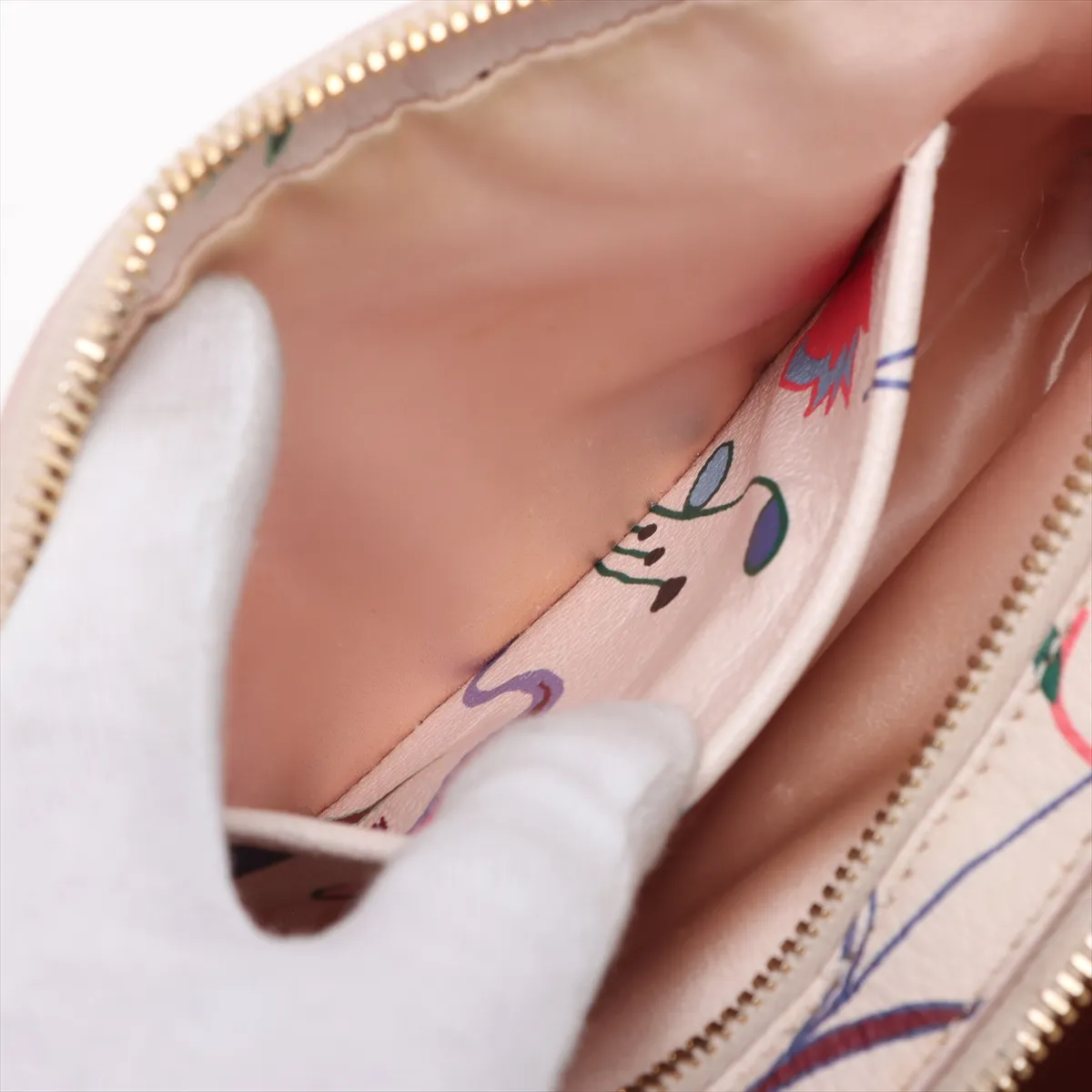 Madras Leather Shoulder Bag Pink — view 8