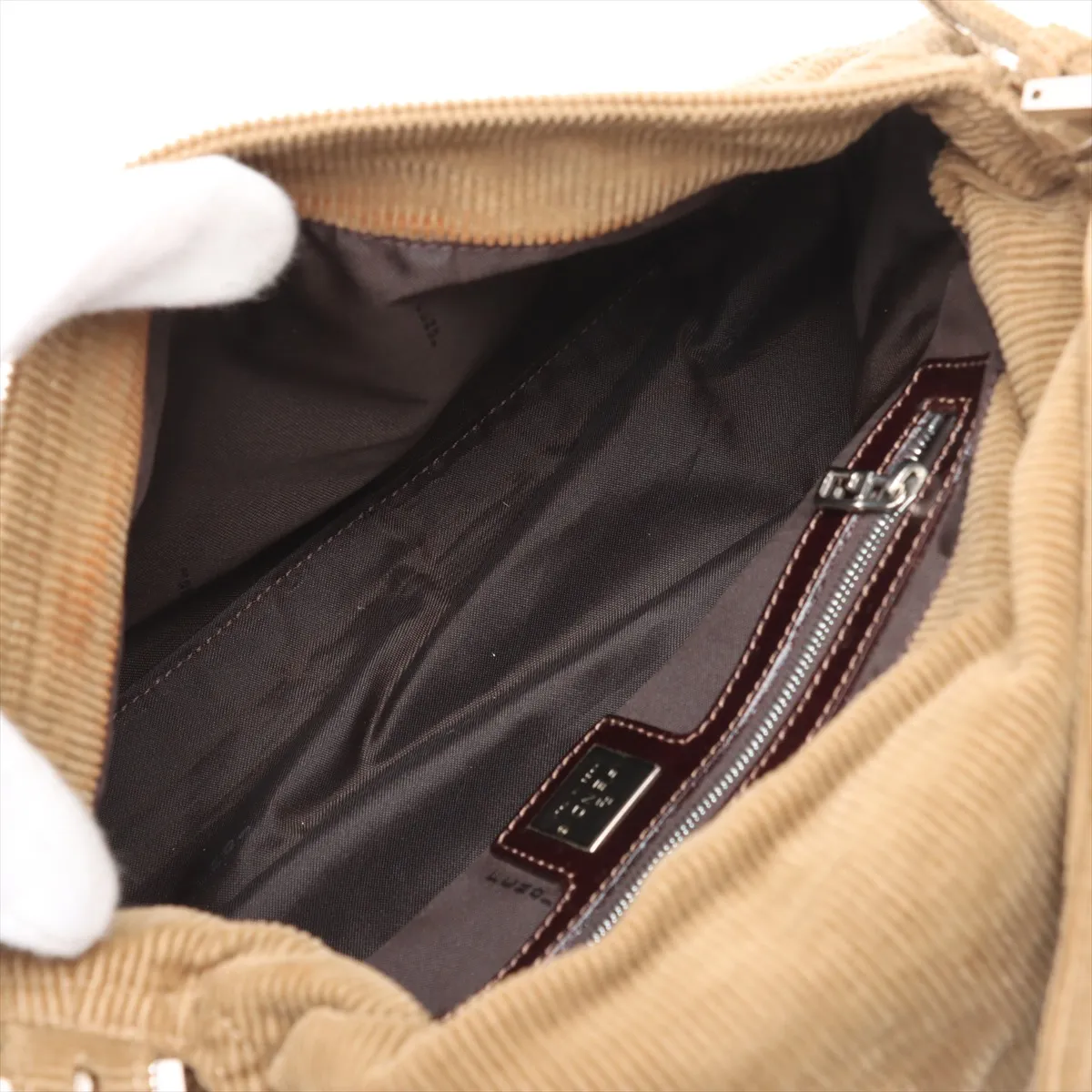 Mamma Bucket Corduroy Shoulder Bag Brown — view 7
