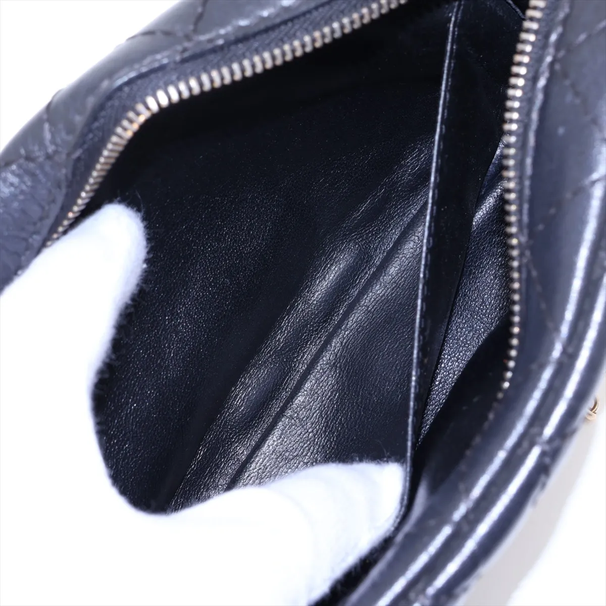 2.55 Vintage Calfskin Chain Shoulder Bag, Black with Gold Hardware, 26683442, serial number in the 26 range. — view 7