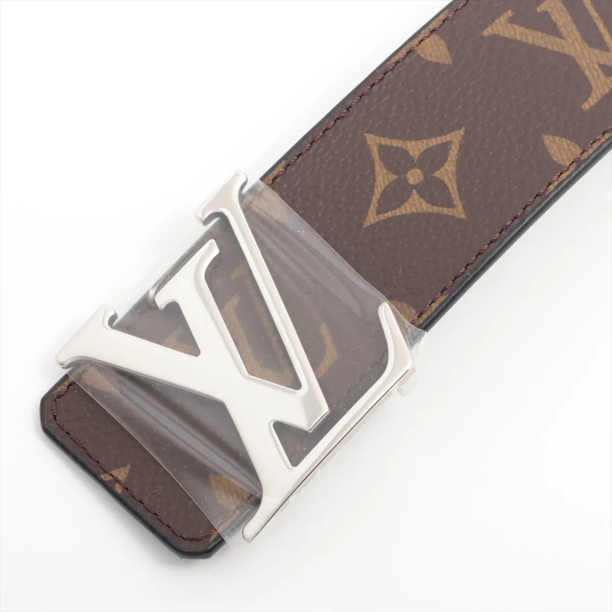 M9821 Ceinture LV Initial LN1293 Belt, size 85, PVC x Leather, Brown. — view 2