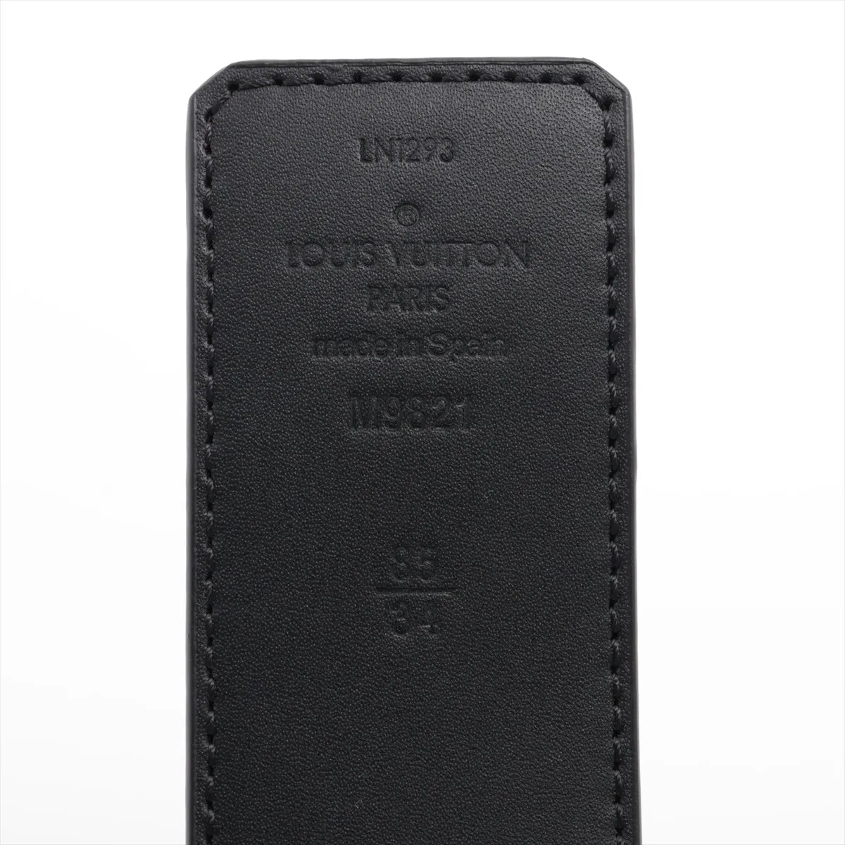 M9821 Ceinture LV Initial LN1293 Belt, size 85, PVC x Leather, Brown. — view 5