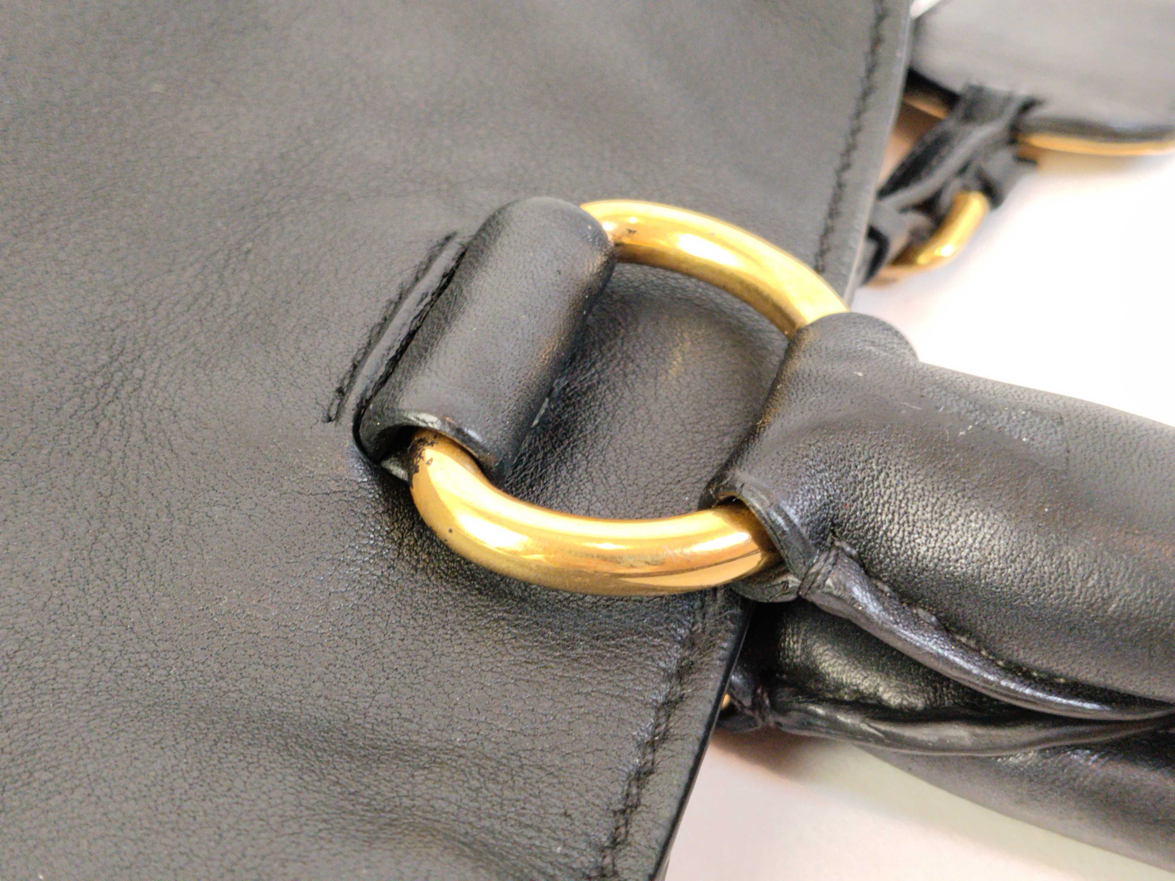 Black Leather Tote Bag — view 6