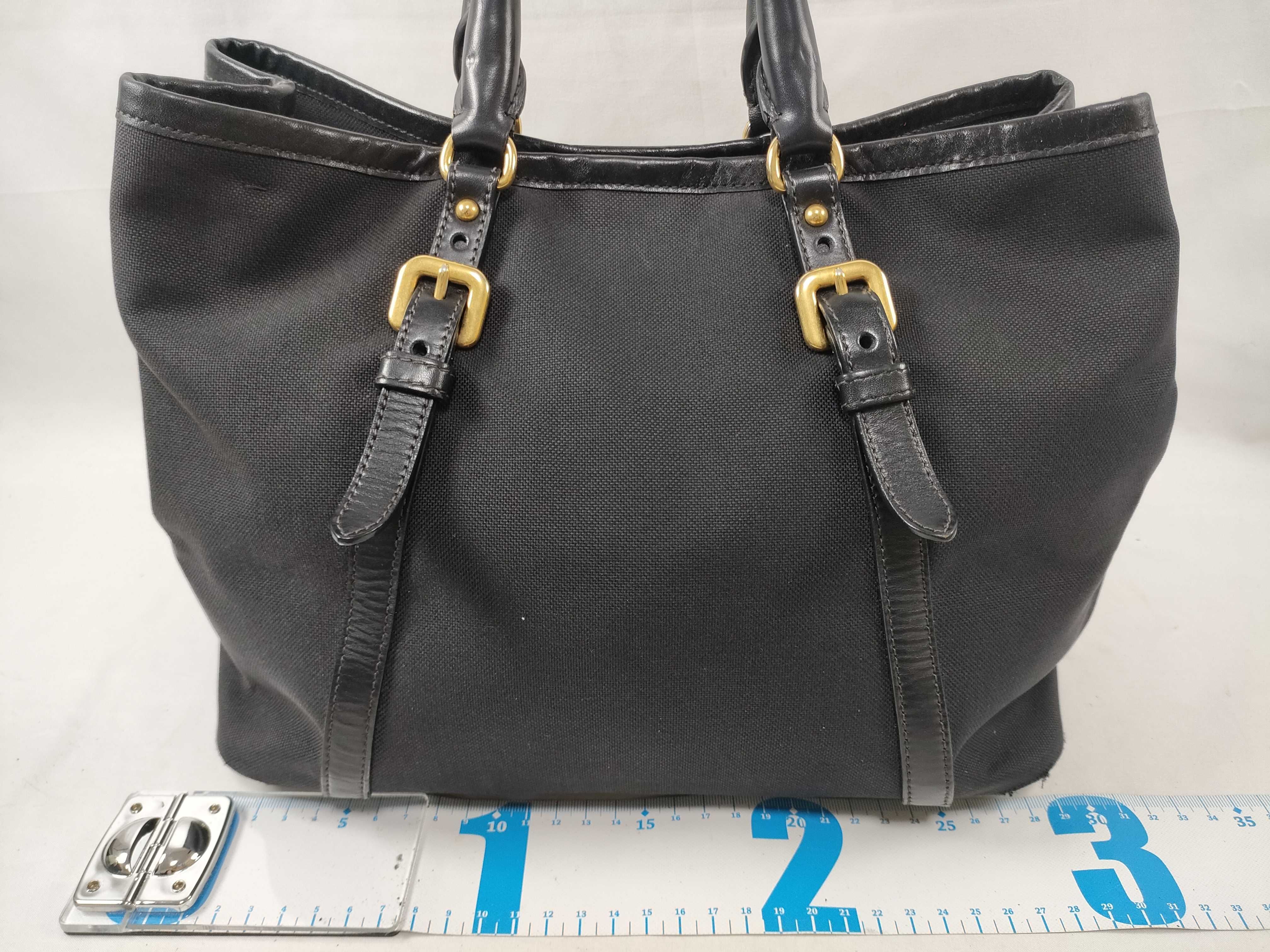 Jacquard 2-Way Tote Bag, Canvas, Black Jacquard Handbag — view 2