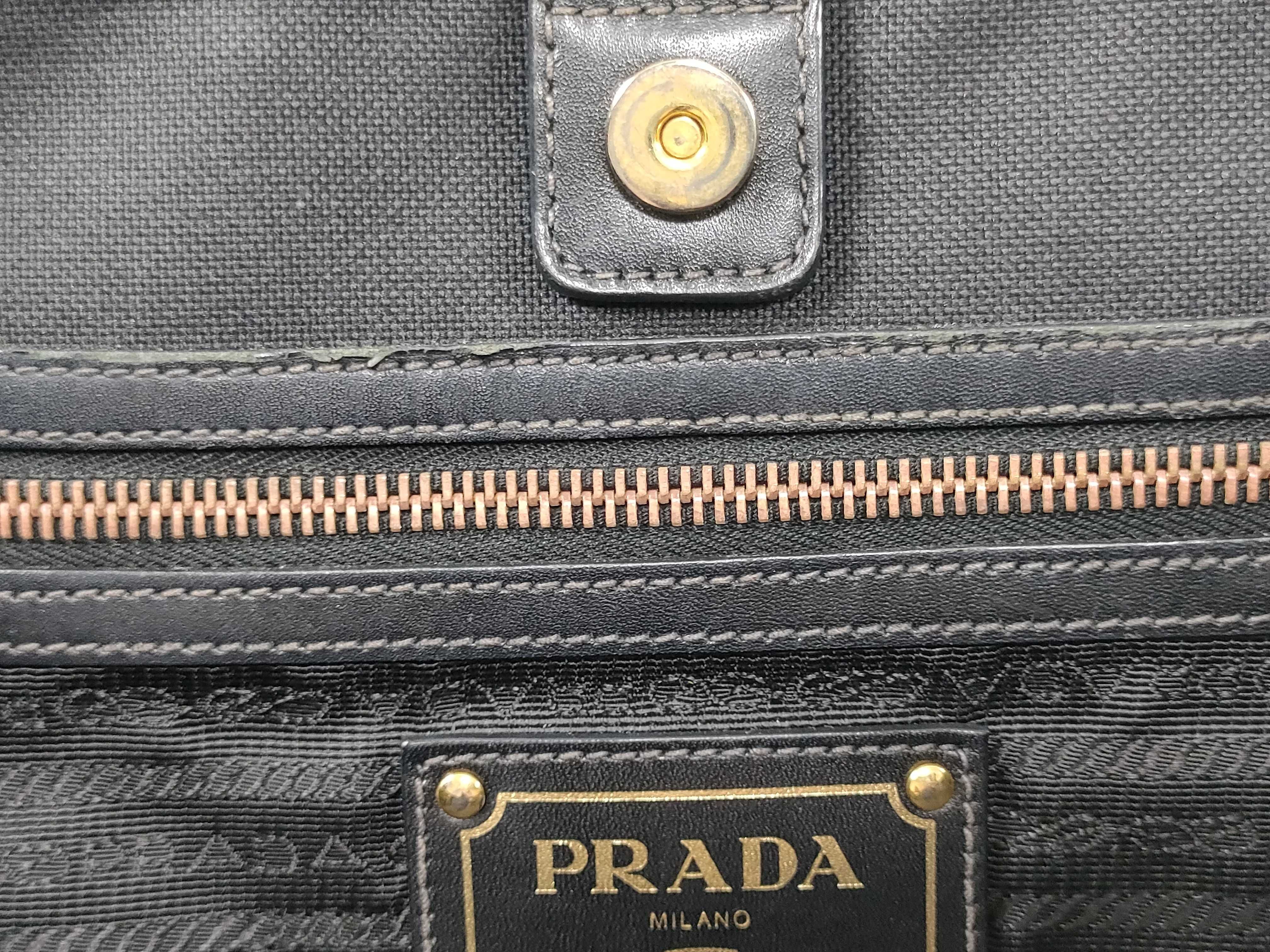 Jacquard 2-Way Tote Bag, Canvas, Black Jacquard Handbag — view 13