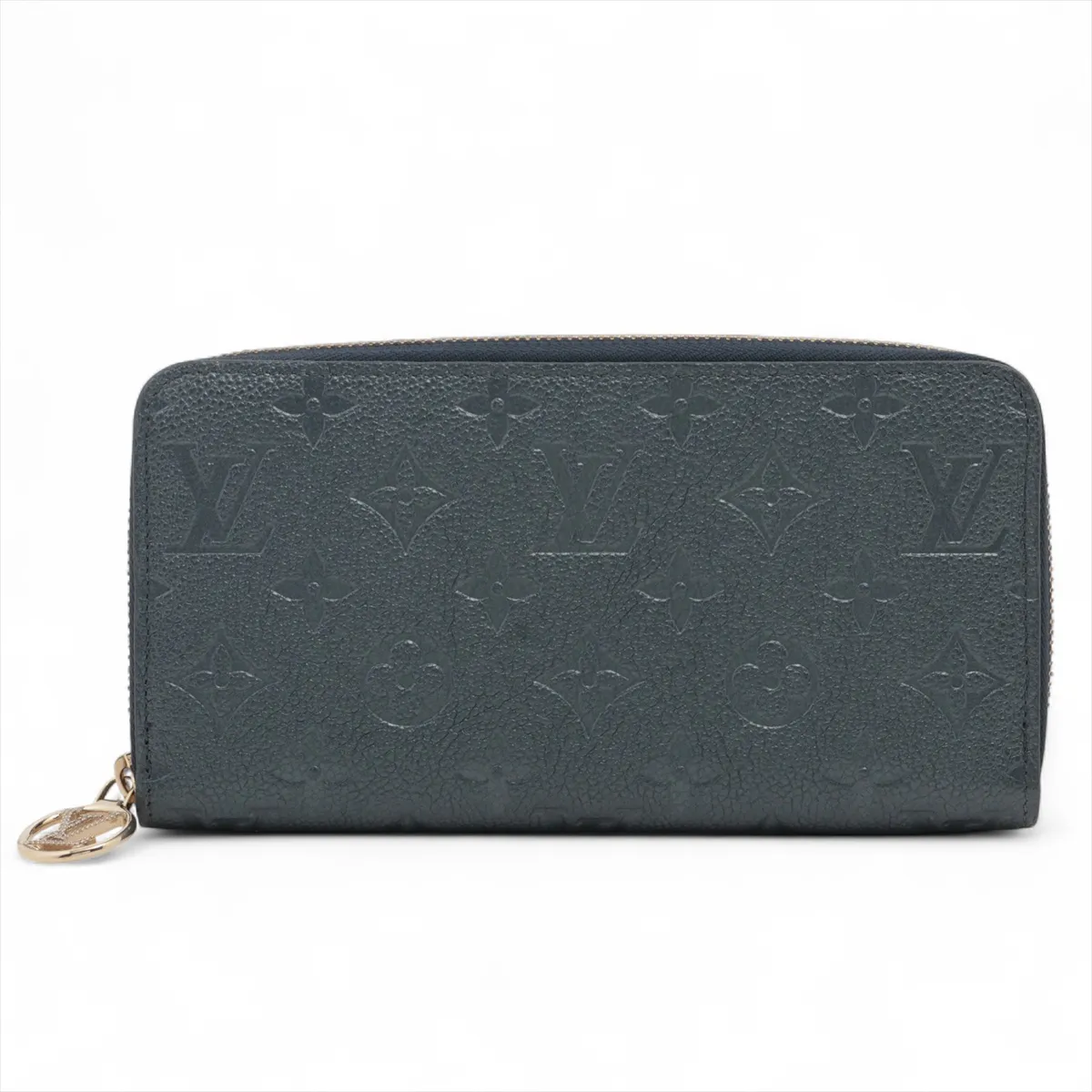 Monogram Empreinte Zippy Wallet M82838 Navy Blue Round Zip Wallet (RFID detected)