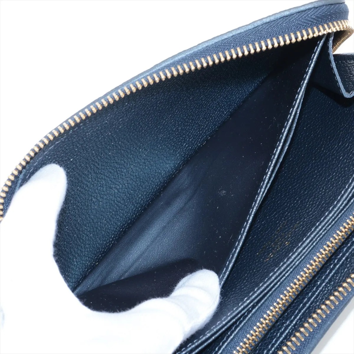 Monogram Empreinte Zippy Wallet M82838 Navy Blue Round Zip Wallet (RFID detected) — view 9