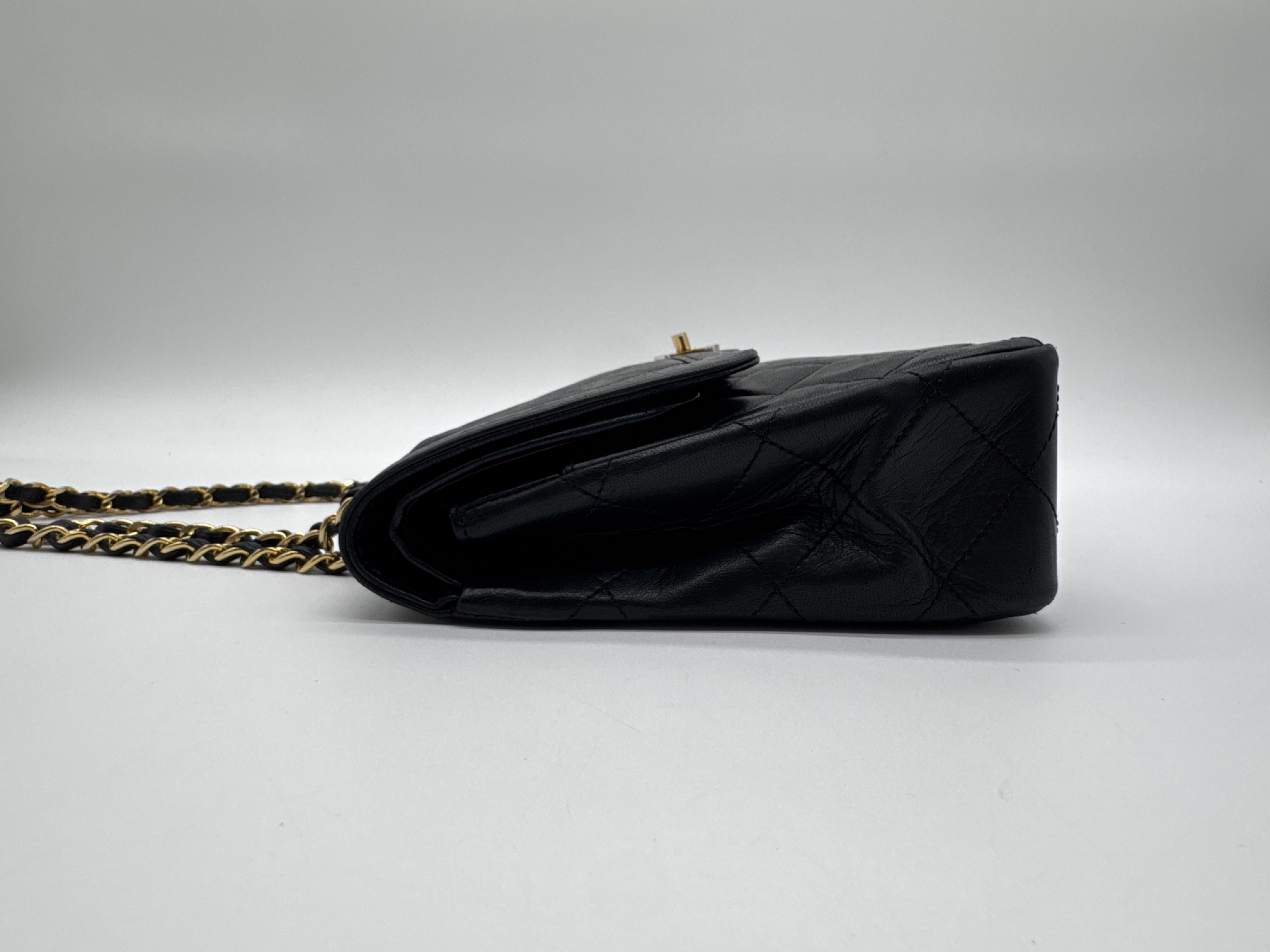 Matelassé 27 Paris Limited Edition Double Flap Black Shoulder Bag — view 4