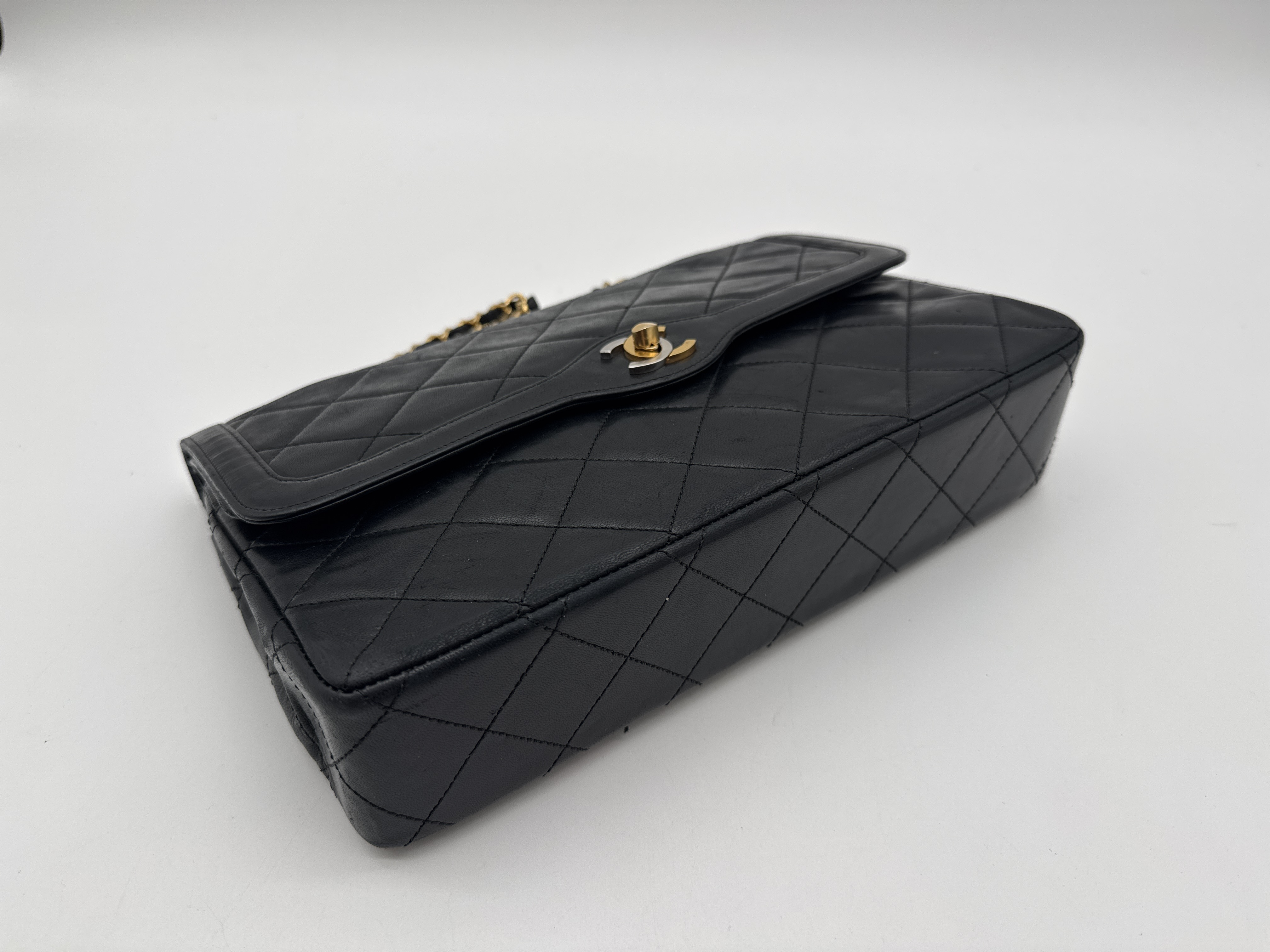 Matelassé 27 Paris Limited Edition Double Flap Black Shoulder Bag — view 6