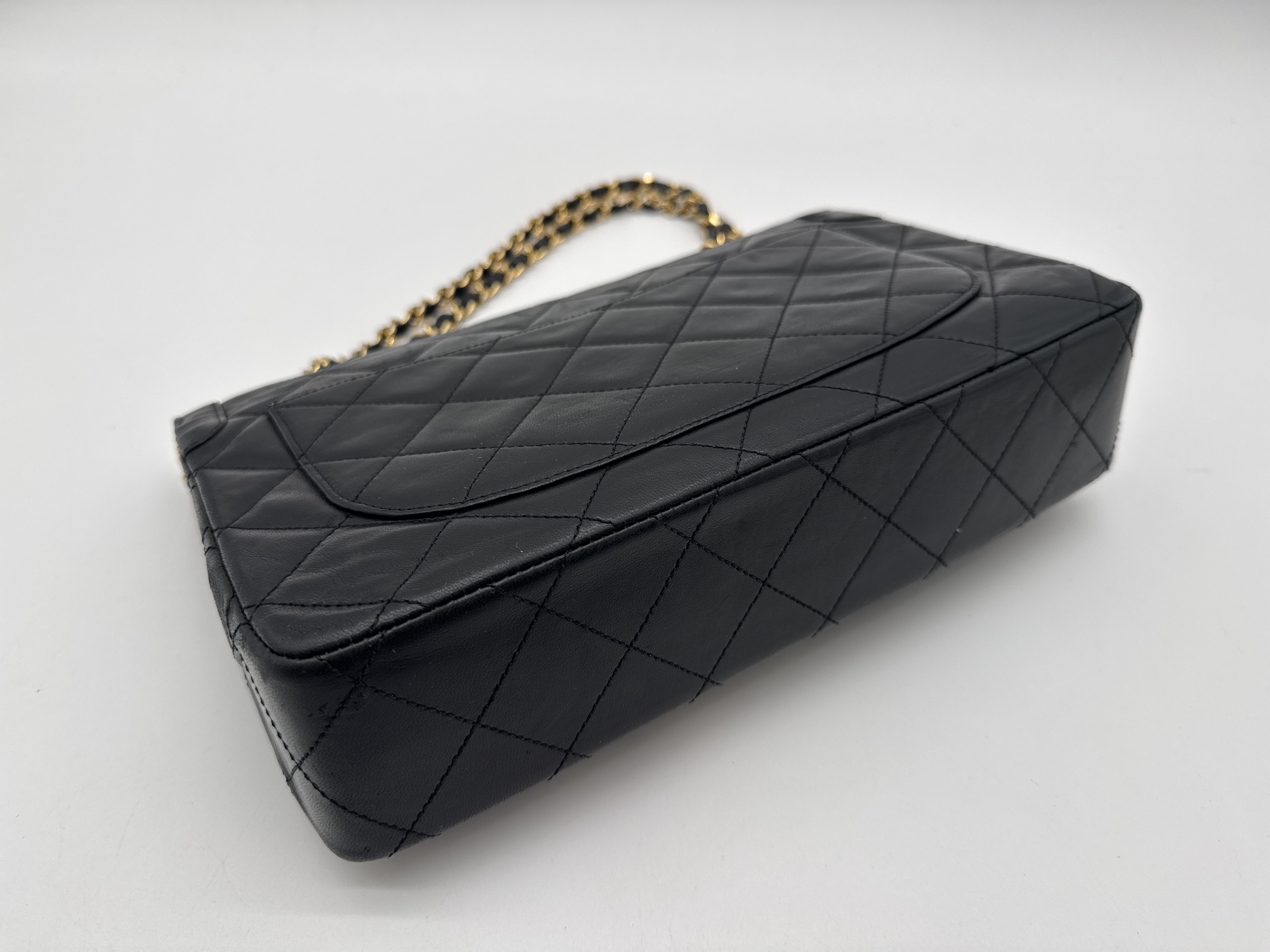Matelassé 27 Paris Limited Edition Double Flap Black Shoulder Bag — view 7