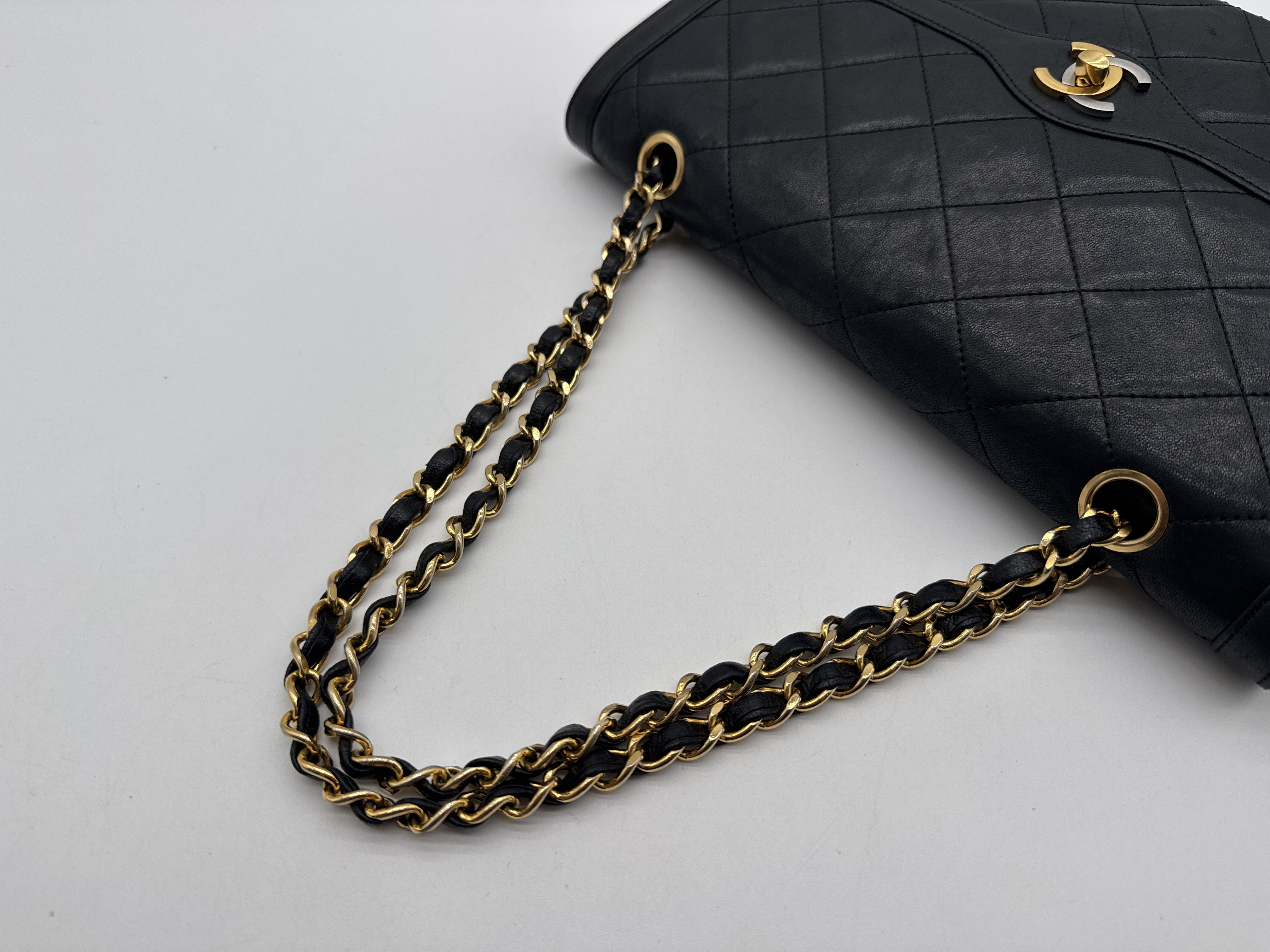 Matelassé 27 Paris Limited Edition Double Flap Black Shoulder Bag — view 8