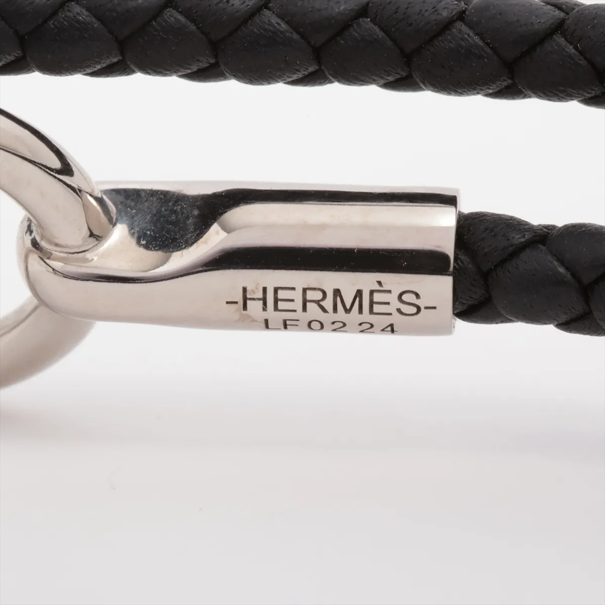 Grennan Double Tour Bracelet Leather Black x Silver — view 5