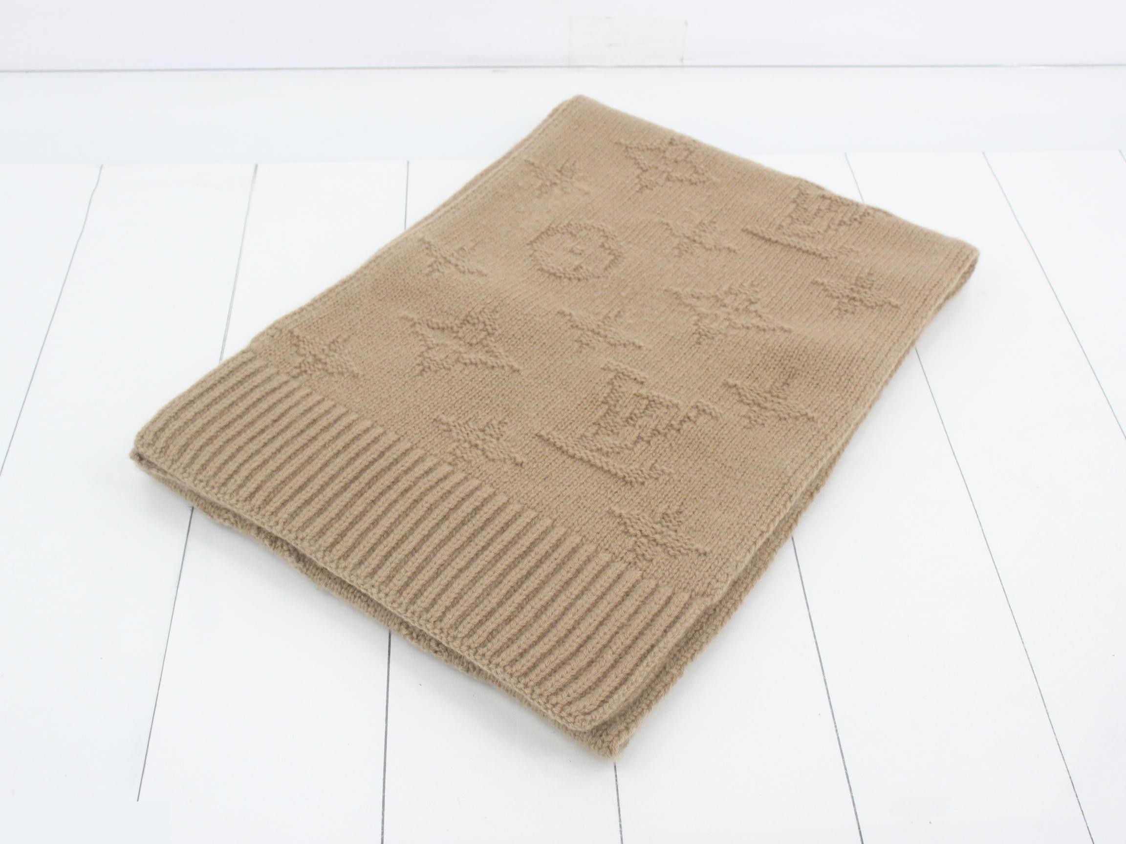 Monogram scarf with tag