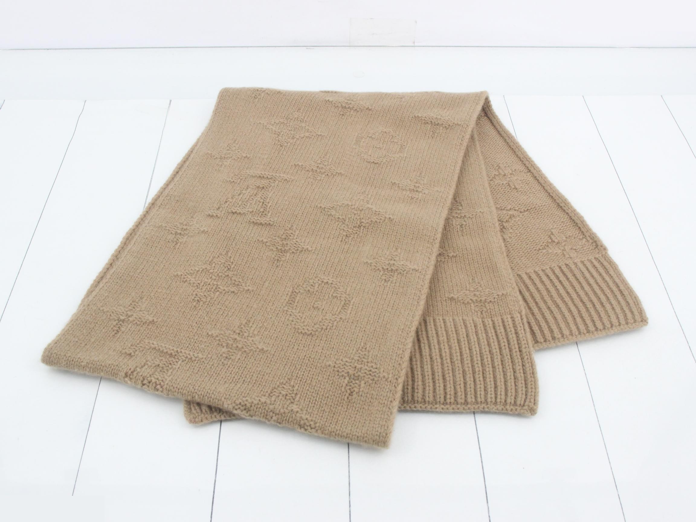 Monogram scarf with tag — view 3