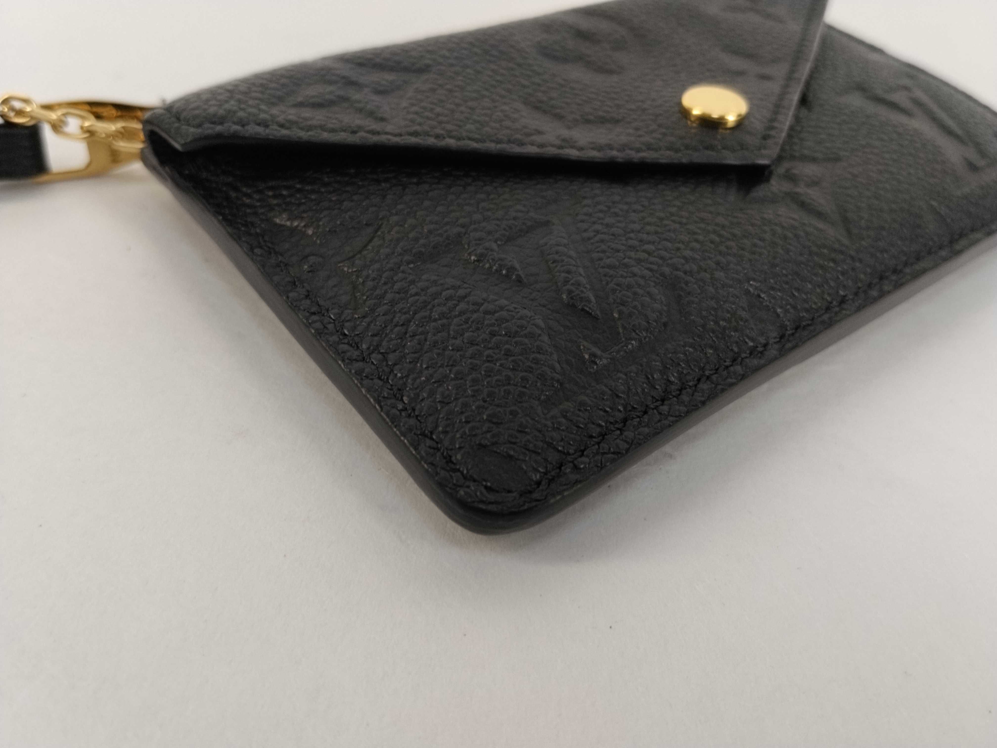 Monogram Empreinte Louis Vuitton Monogram M69421 Empreinte Porte Cartes Rect Verso Black Coin Case Wallet — view 3