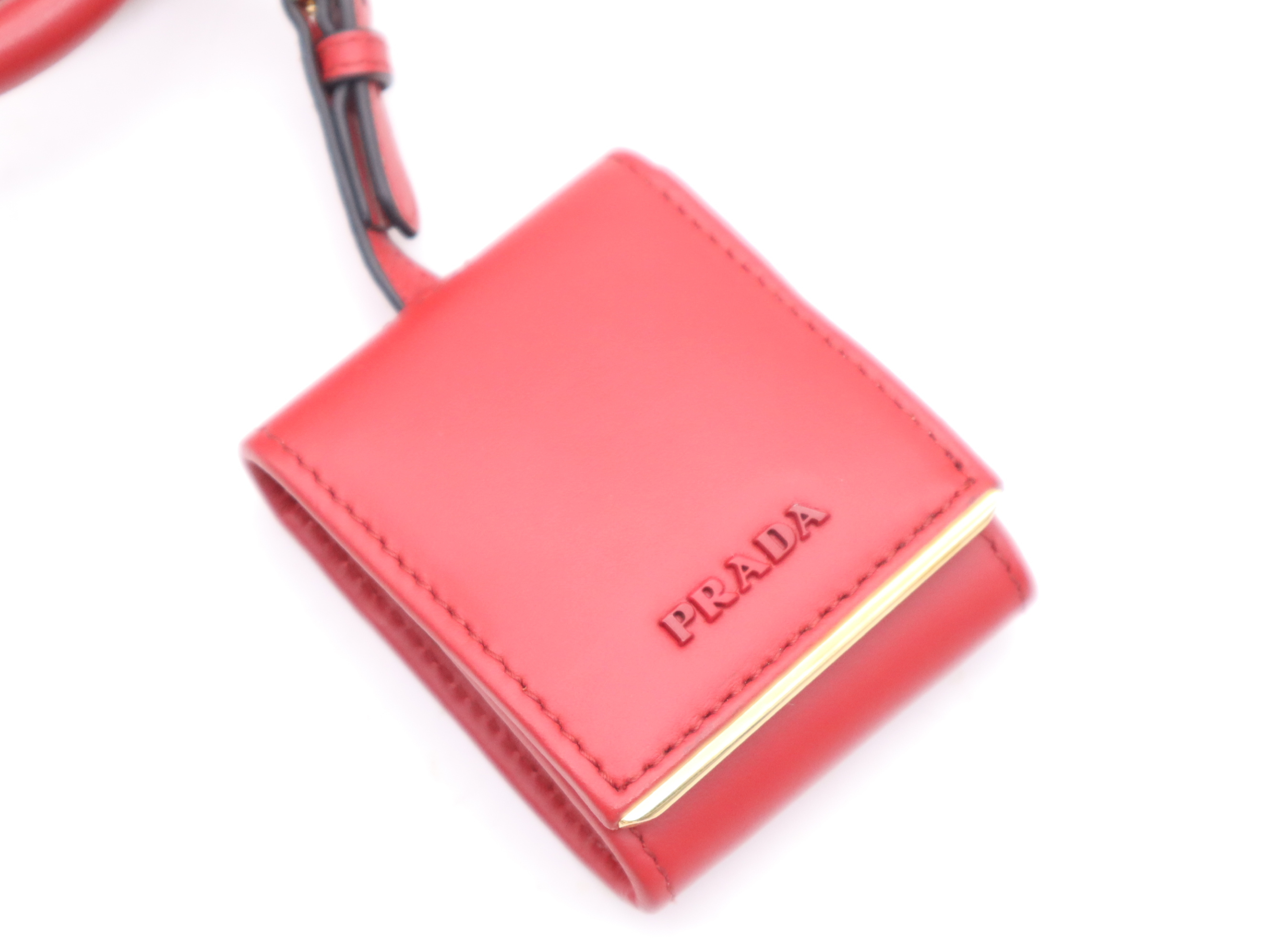 1BA156 Saffiano Leather Galleria Small Red Handbag with Pouch and Mirror — view 13