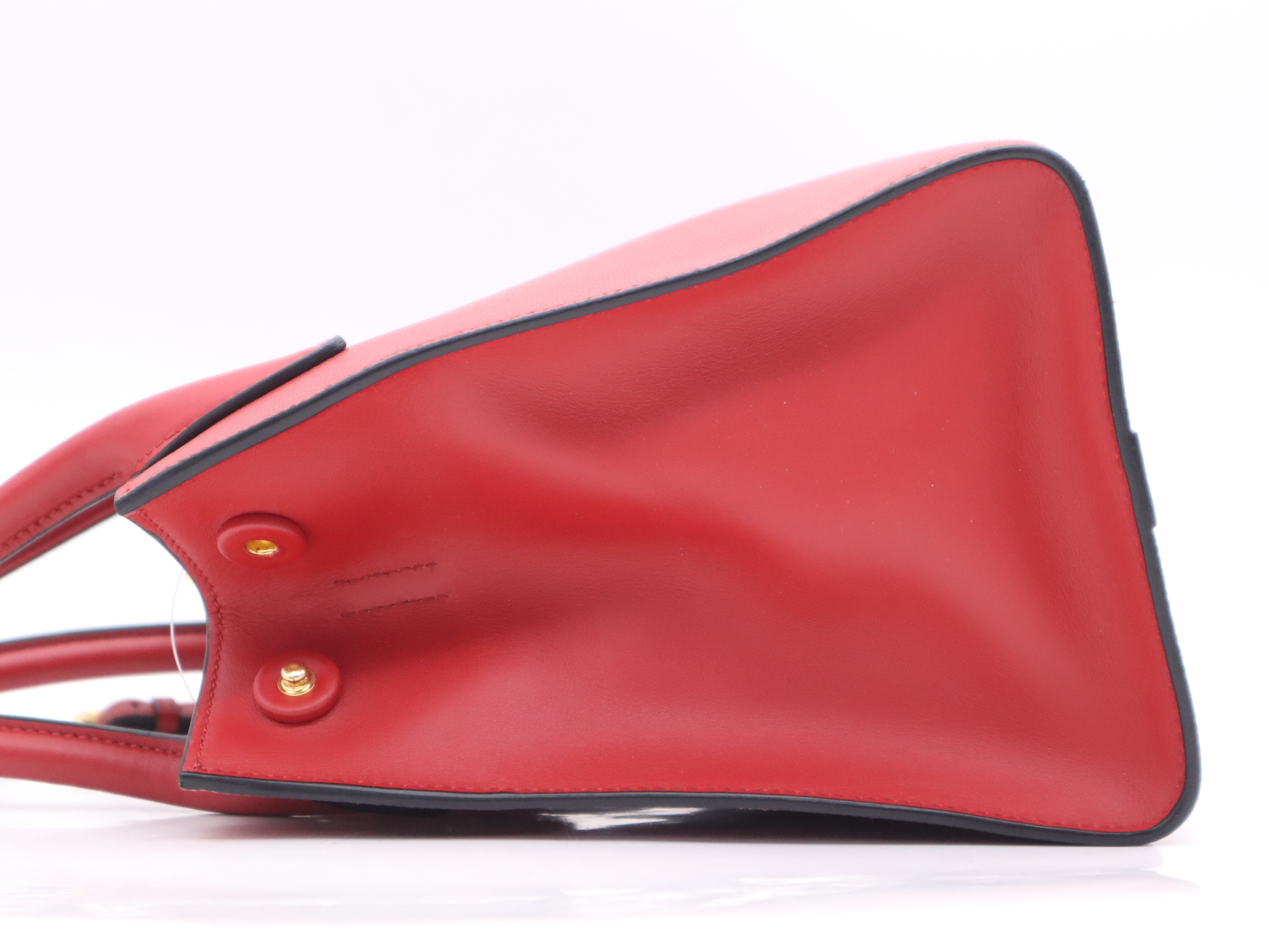 1BA156 Saffiano Leather Galleria Small Red Handbag with Pouch and Mirror — view 3