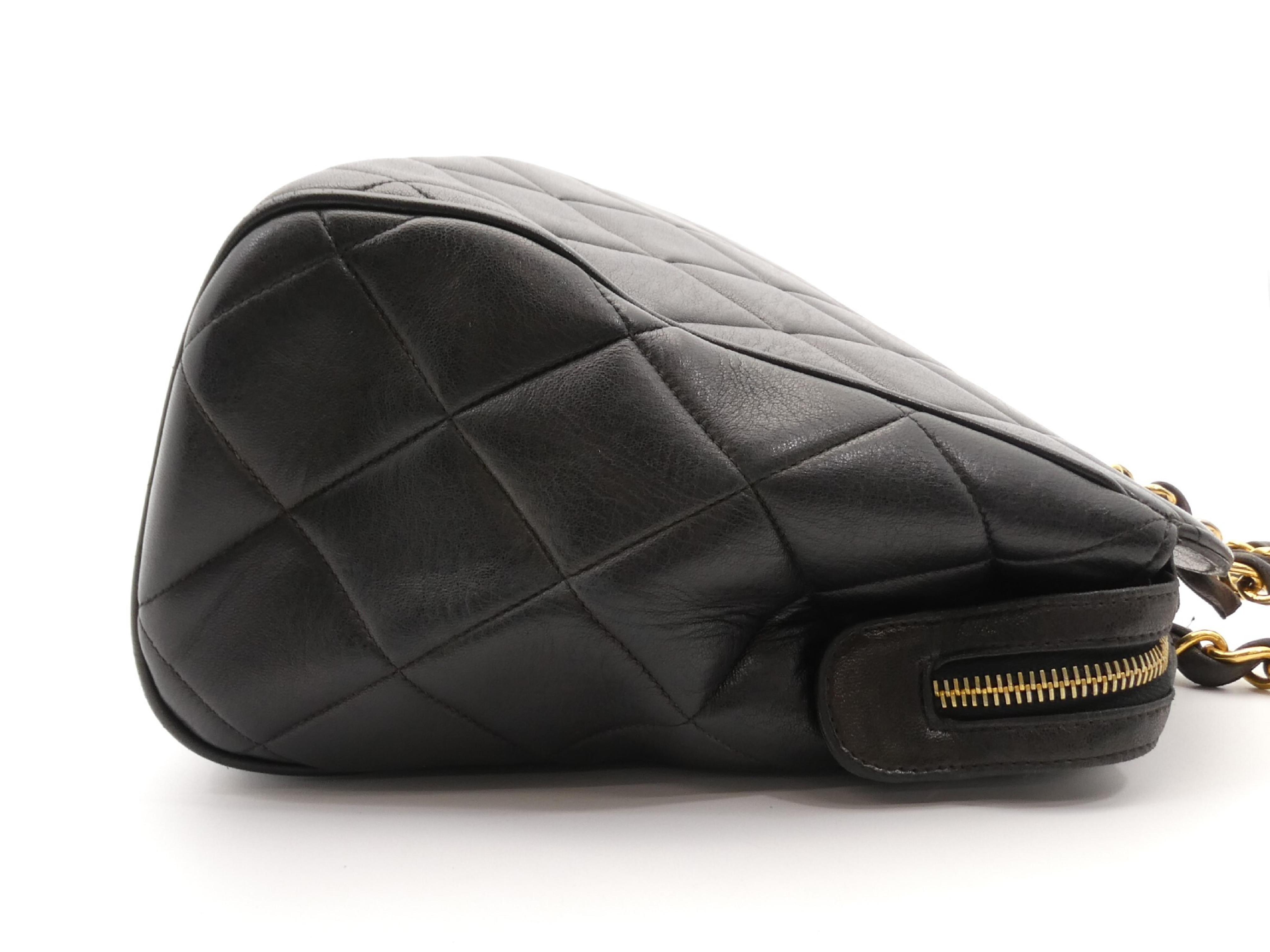Matelassé Leather Chain Shoulder Bag — view 3
