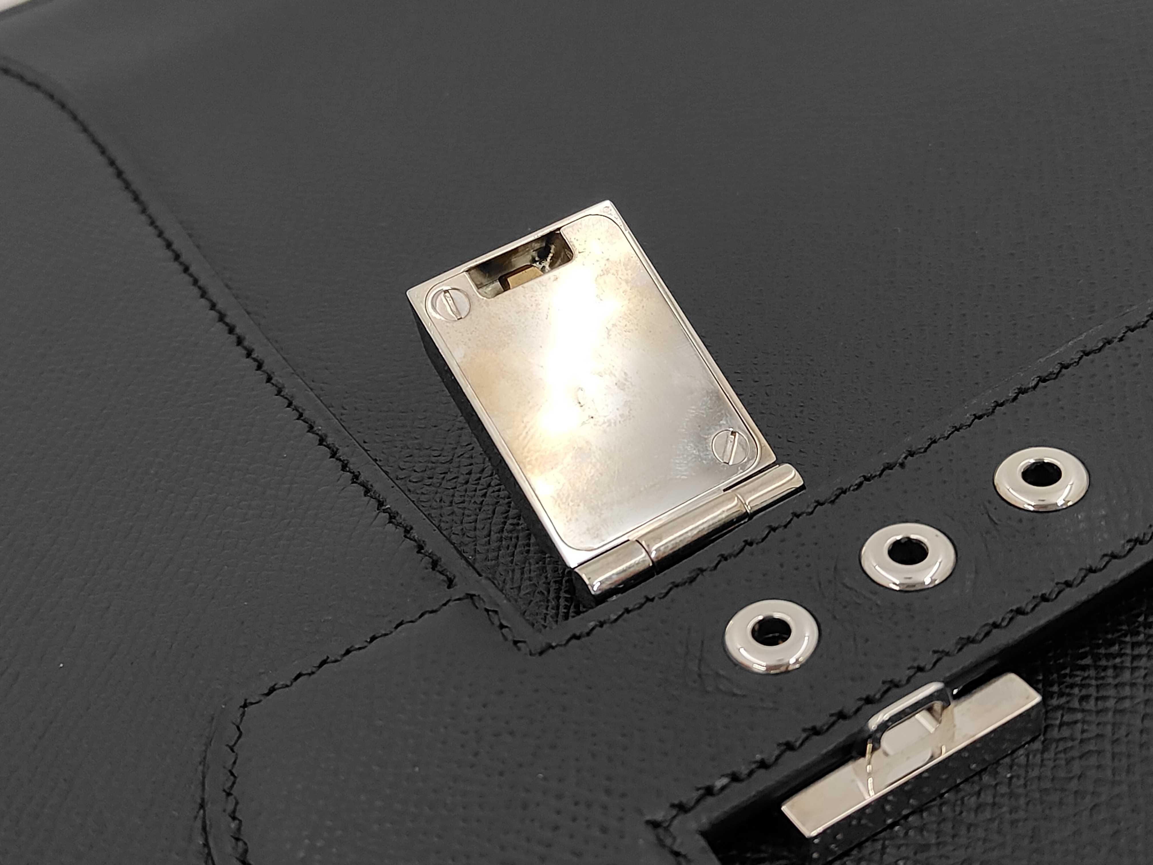 Sac à Dépêches 41 H Black Silver Hardware Business Bag — view 12