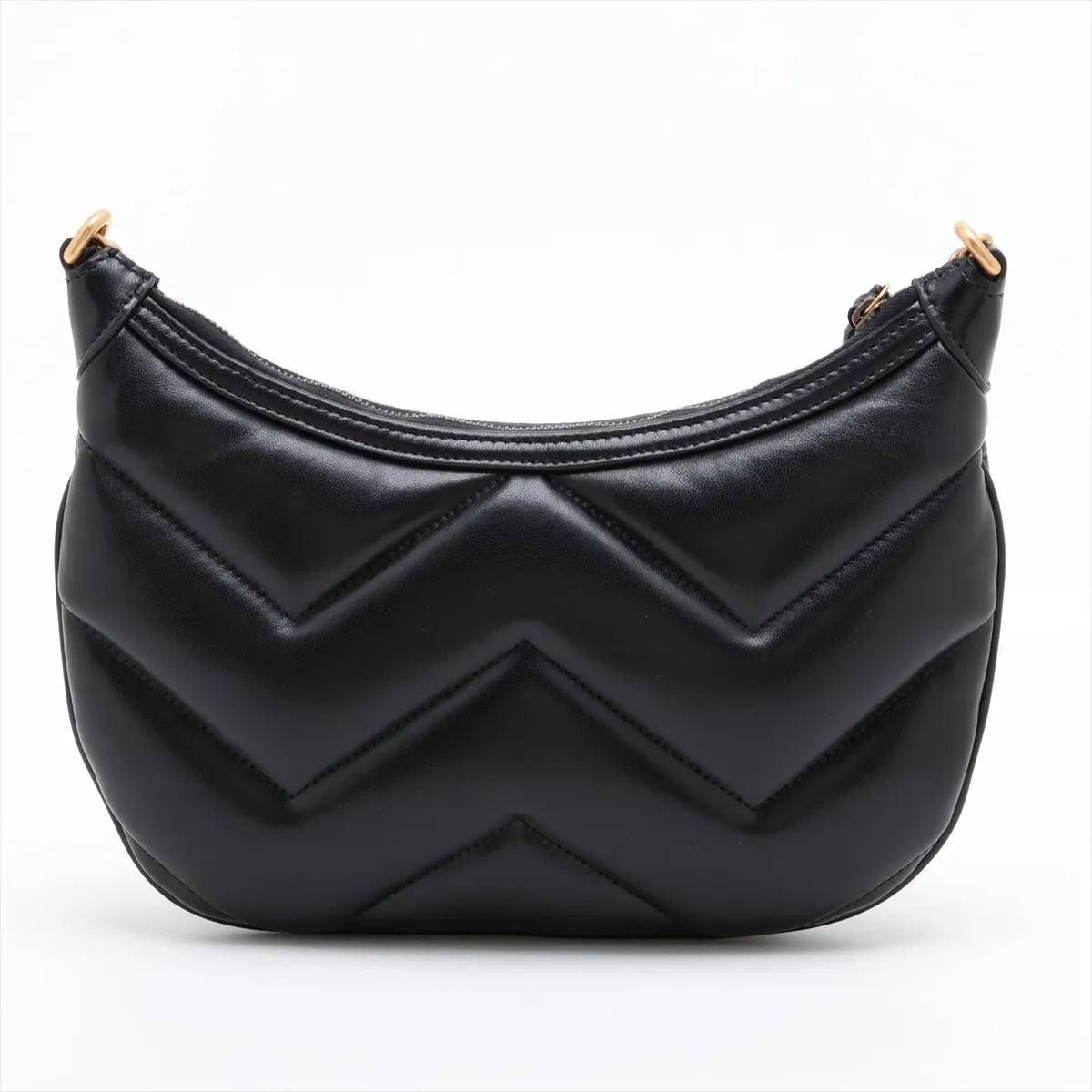 GG Marmont Leather Shoulder Bag, Black, 777263 — view 2