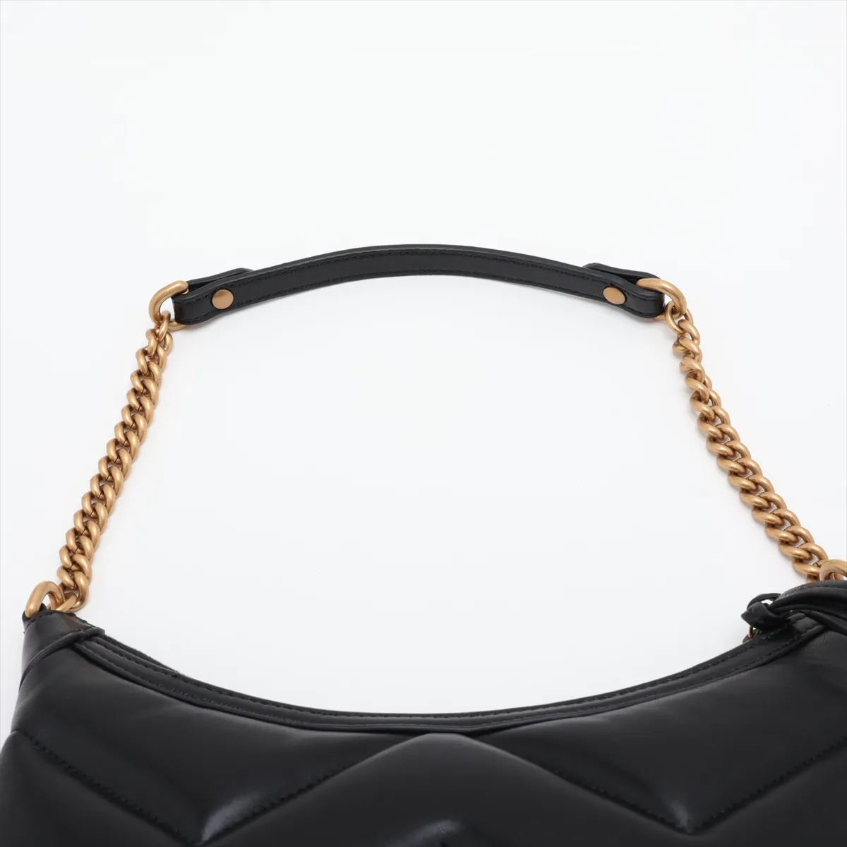 GG Marmont Leather Shoulder Bag, Black, 777263 — view 6