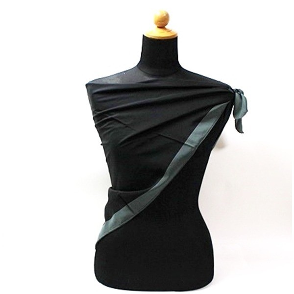 scarf, black and gray — view 2