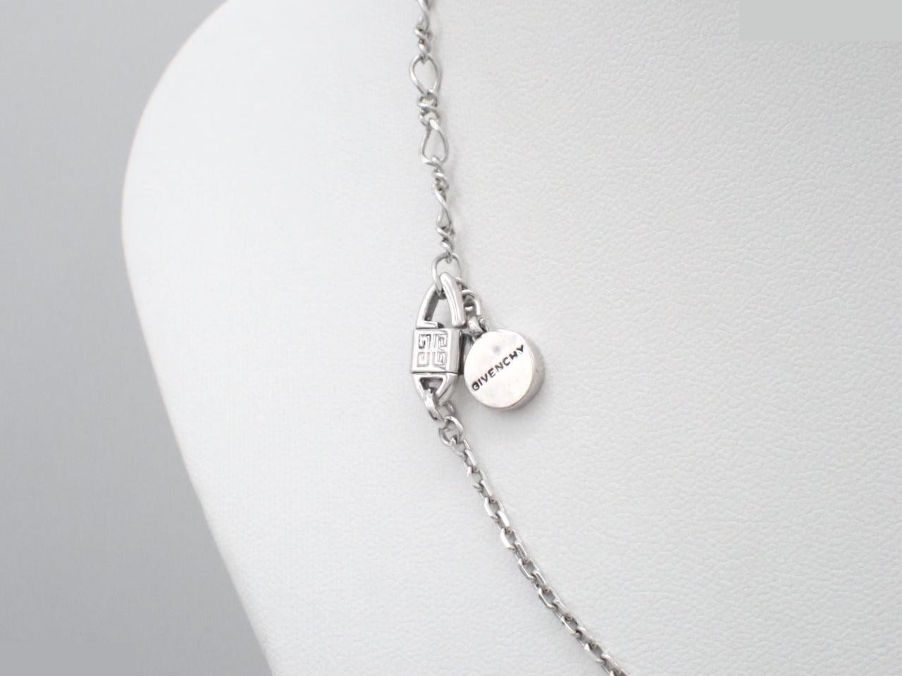 Necklace with rhinestones, chain approximately 44cm long. — view 2