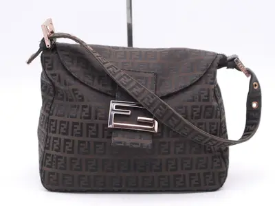 Nylon Zucca Mamma Bucket Handbag, Brown