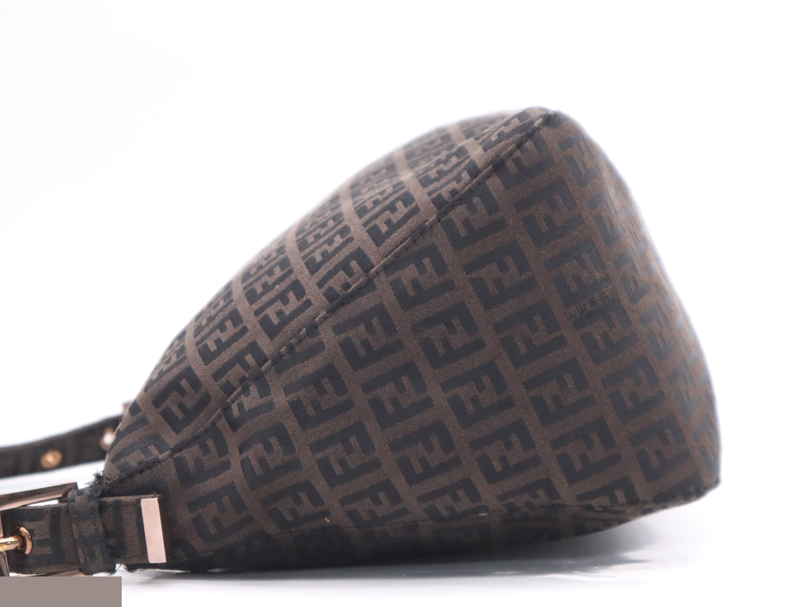 Nylon Zucca Mamma Bucket Handbag, Brown — view 3
