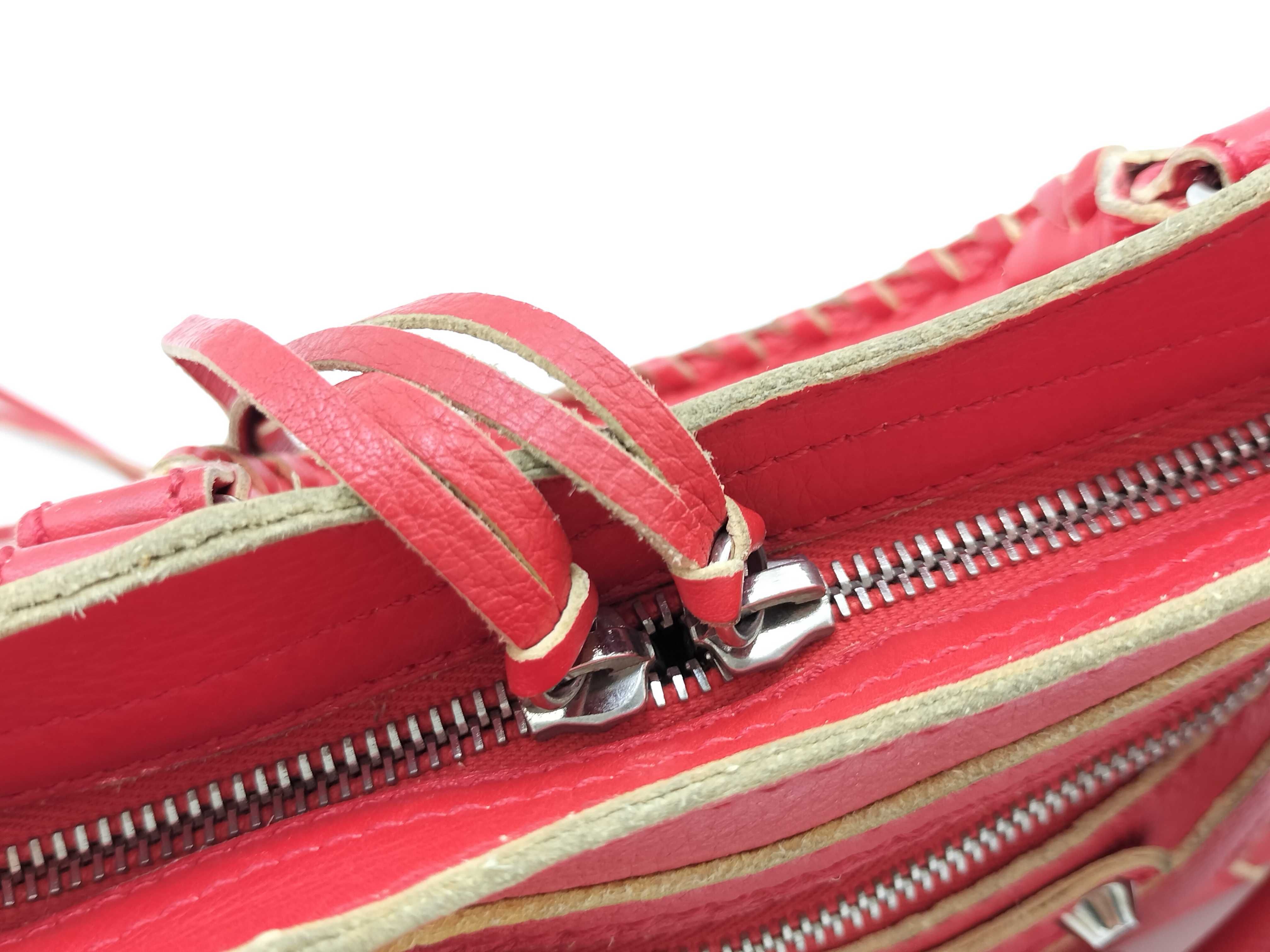 KR- Classic Mini City Leather 2-Way Handbag Red 300295 Mirror Included Handbag — view 11