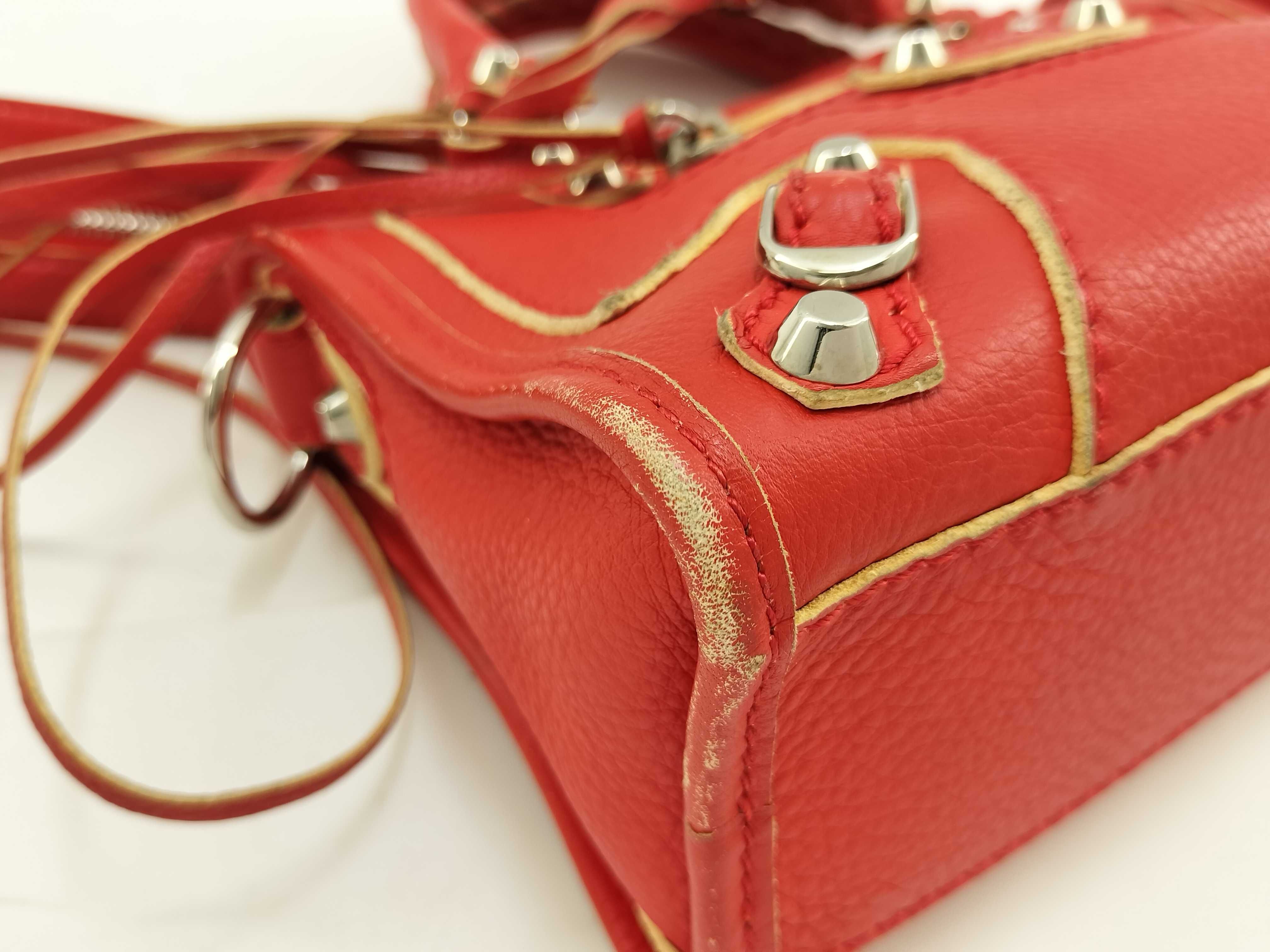 KR- Classic Mini City Leather 2-Way Handbag Red 300295 Mirror Included Handbag — view 4