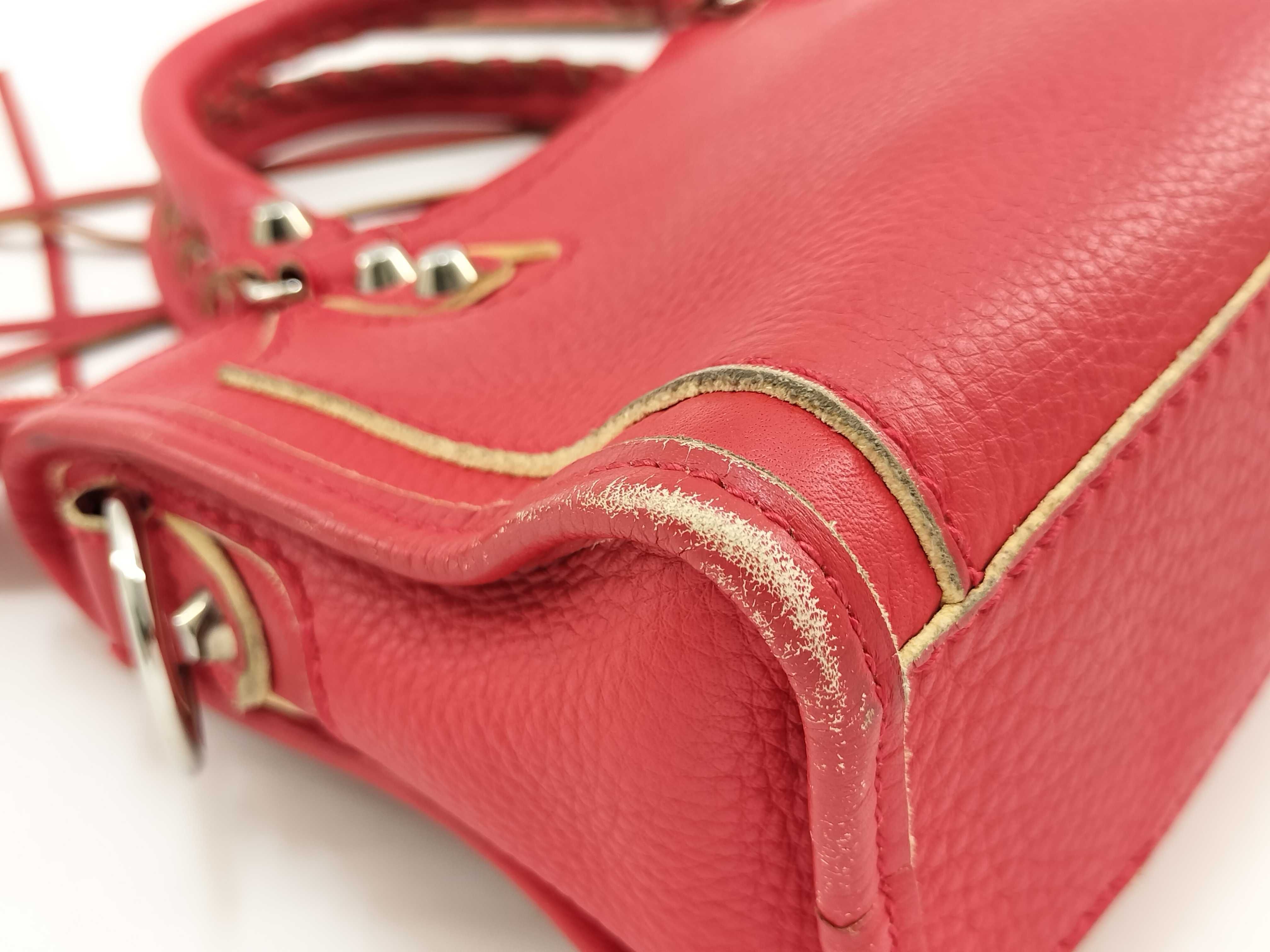 KR- Classic Mini City Leather 2-Way Handbag Red 300295 Mirror Included Handbag — view 5