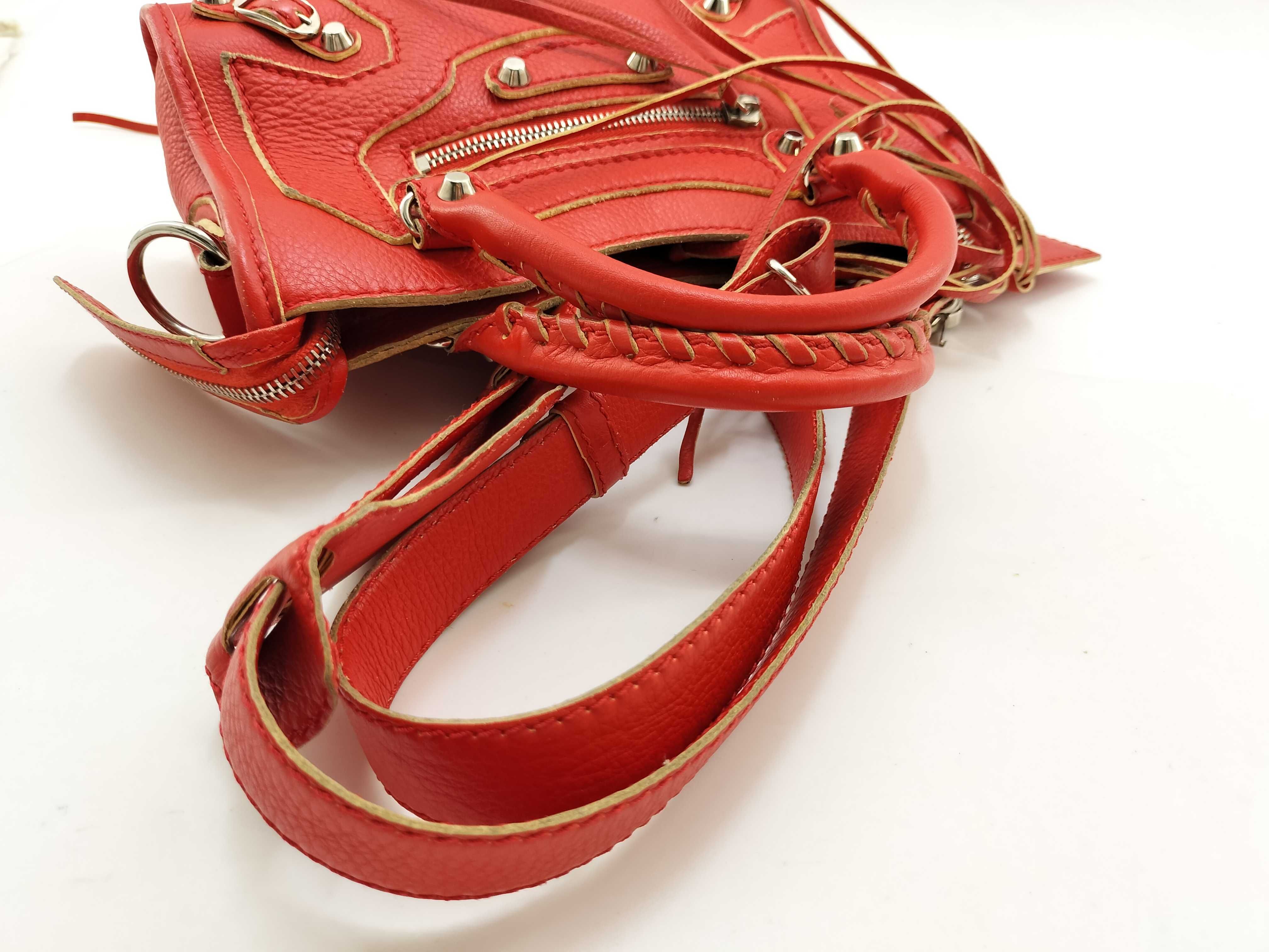 KR- Classic Mini City Leather 2-Way Handbag Red 300295 Mirror Included Handbag — view 7
