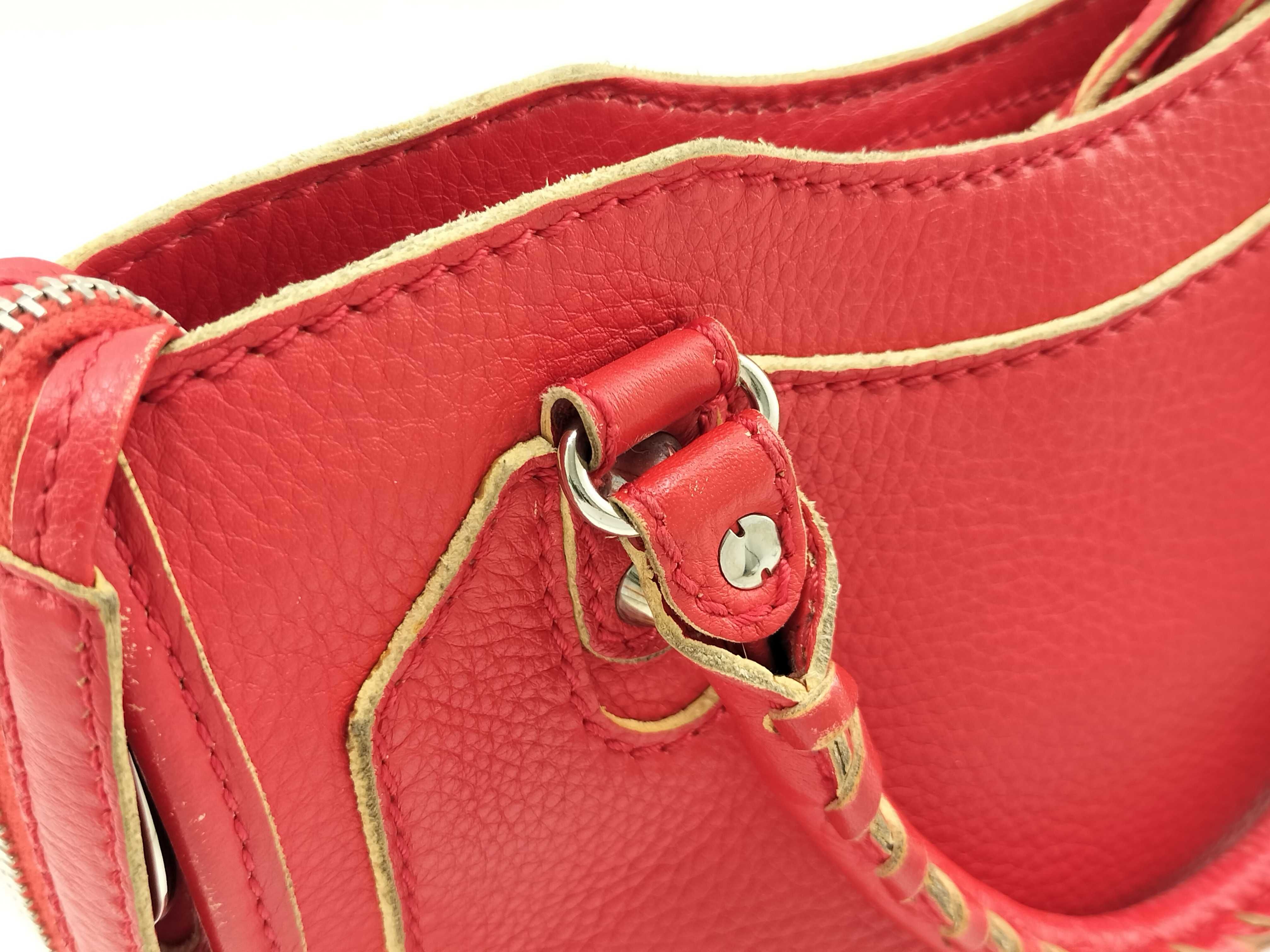 KR- Classic Mini City Leather 2-Way Handbag Red 300295 Mirror Included Handbag — view 8