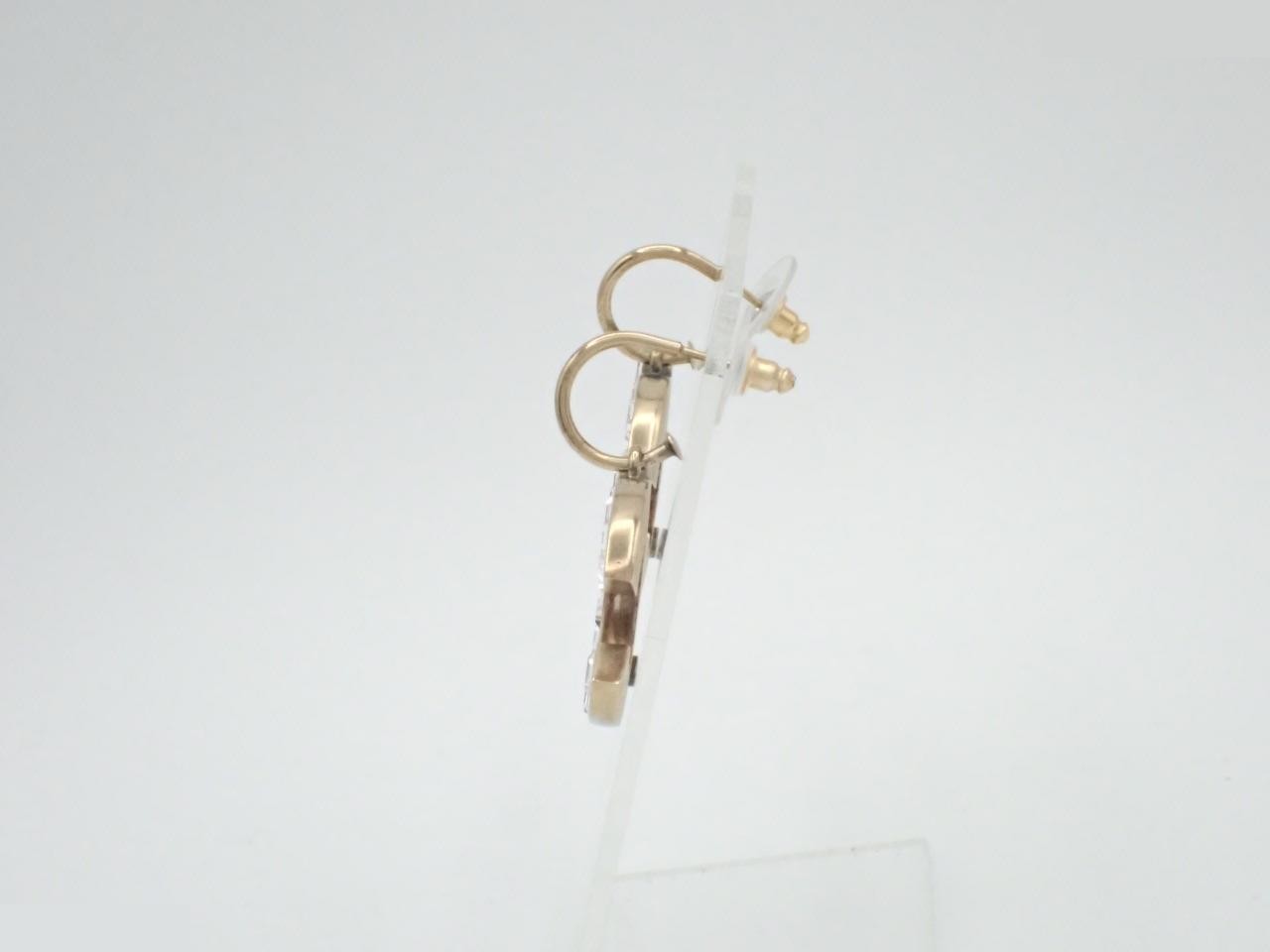 hoop earrings, 3cm wide, 3.5cm high, with Coco Mark and rhinestones. — view 3