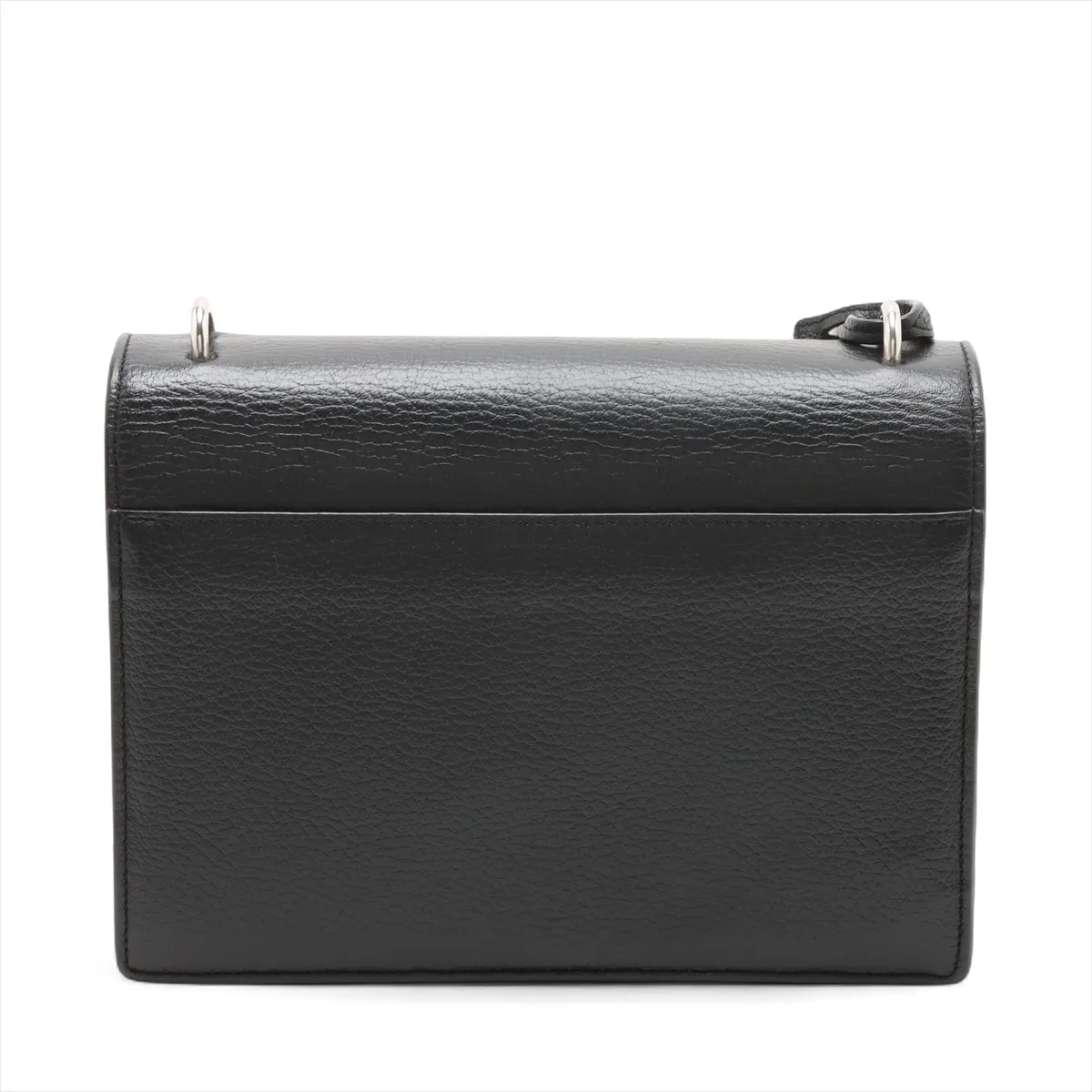 Sunset Medium Leather Shoulder Bag Black 464673 — view 2