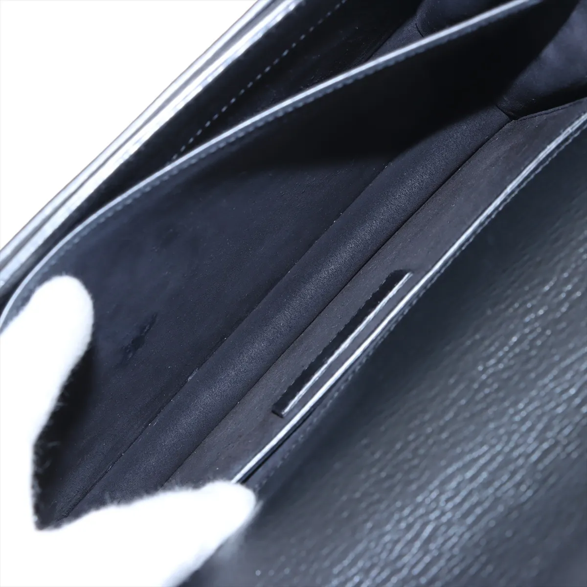 Sunset Medium Leather Shoulder Bag Black 464673 — view 7