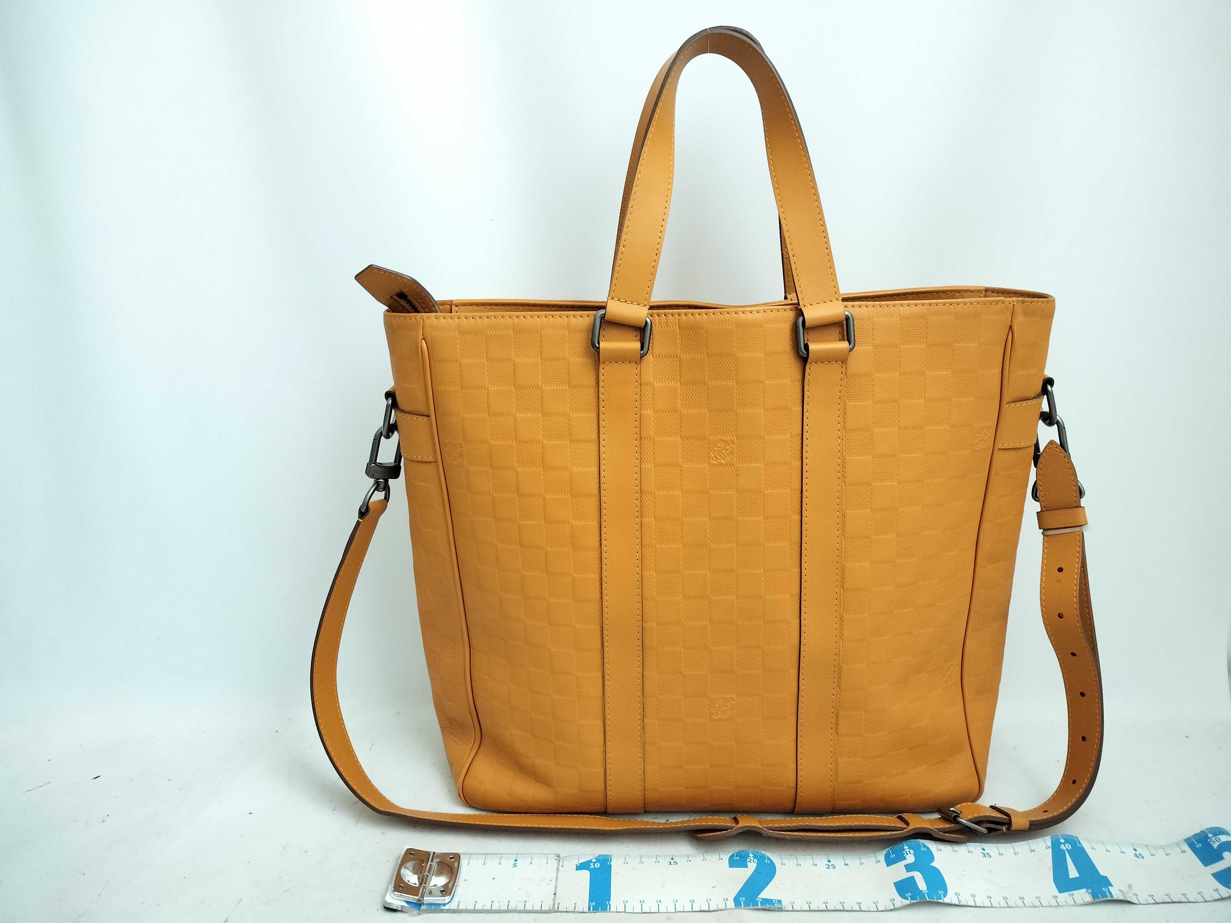 Damier Infini Neo Tadao N41228 GA0143 Yellow Tote Bag — view 2