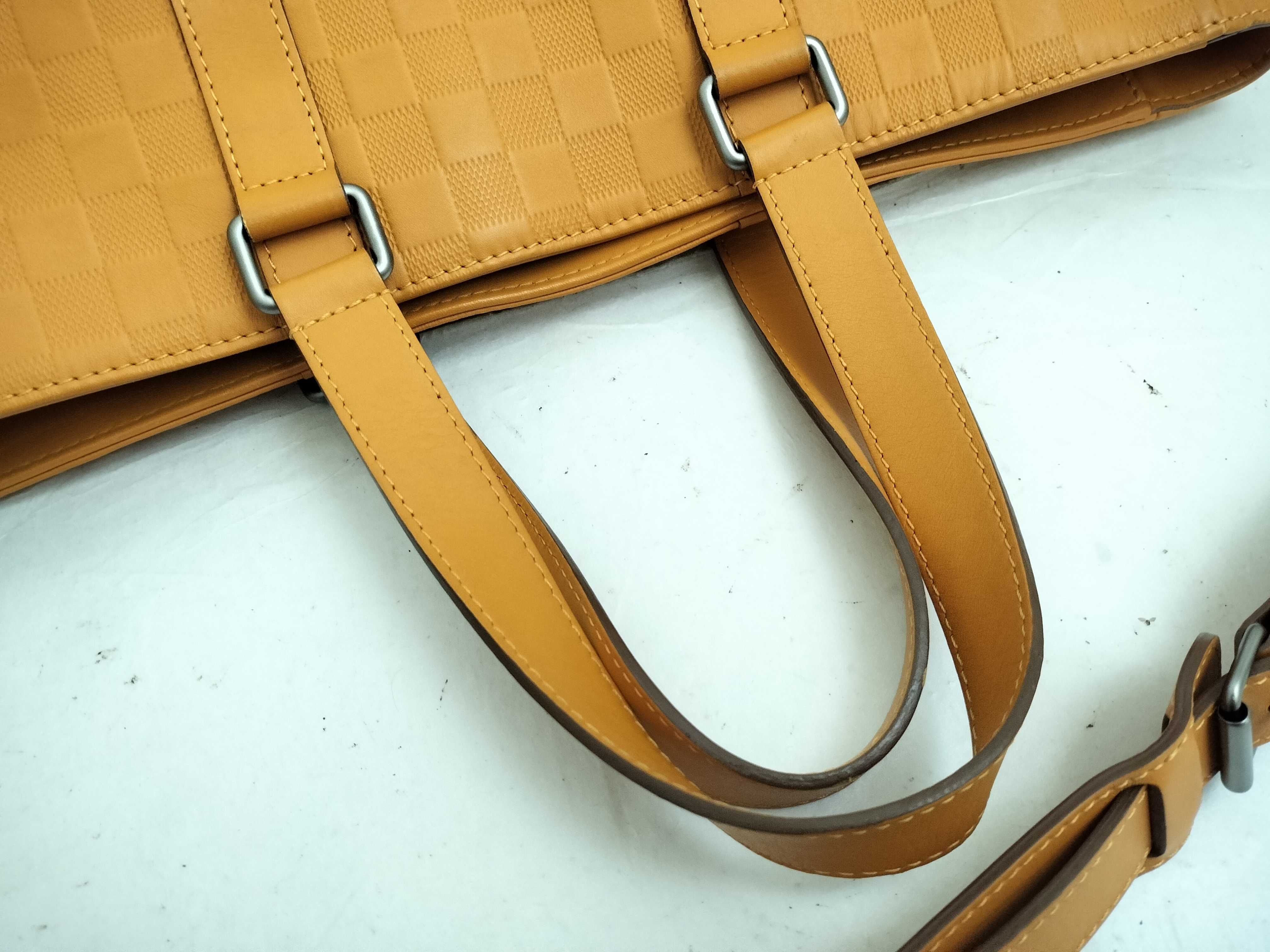Damier Infini Neo Tadao N41228 GA0143 Yellow Tote Bag — view 3