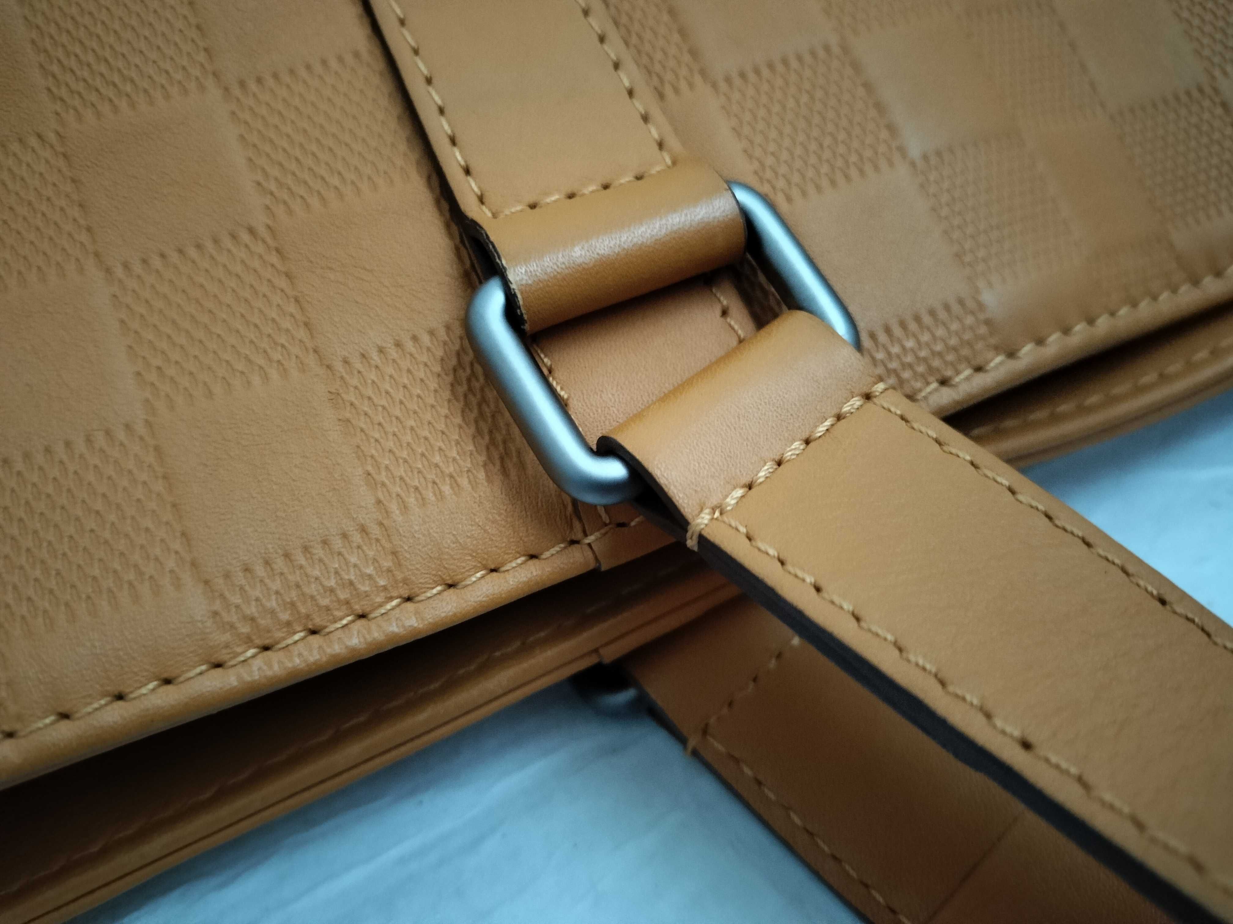 Damier Infini Neo Tadao N41228 GA0143 Yellow Tote Bag — view 5