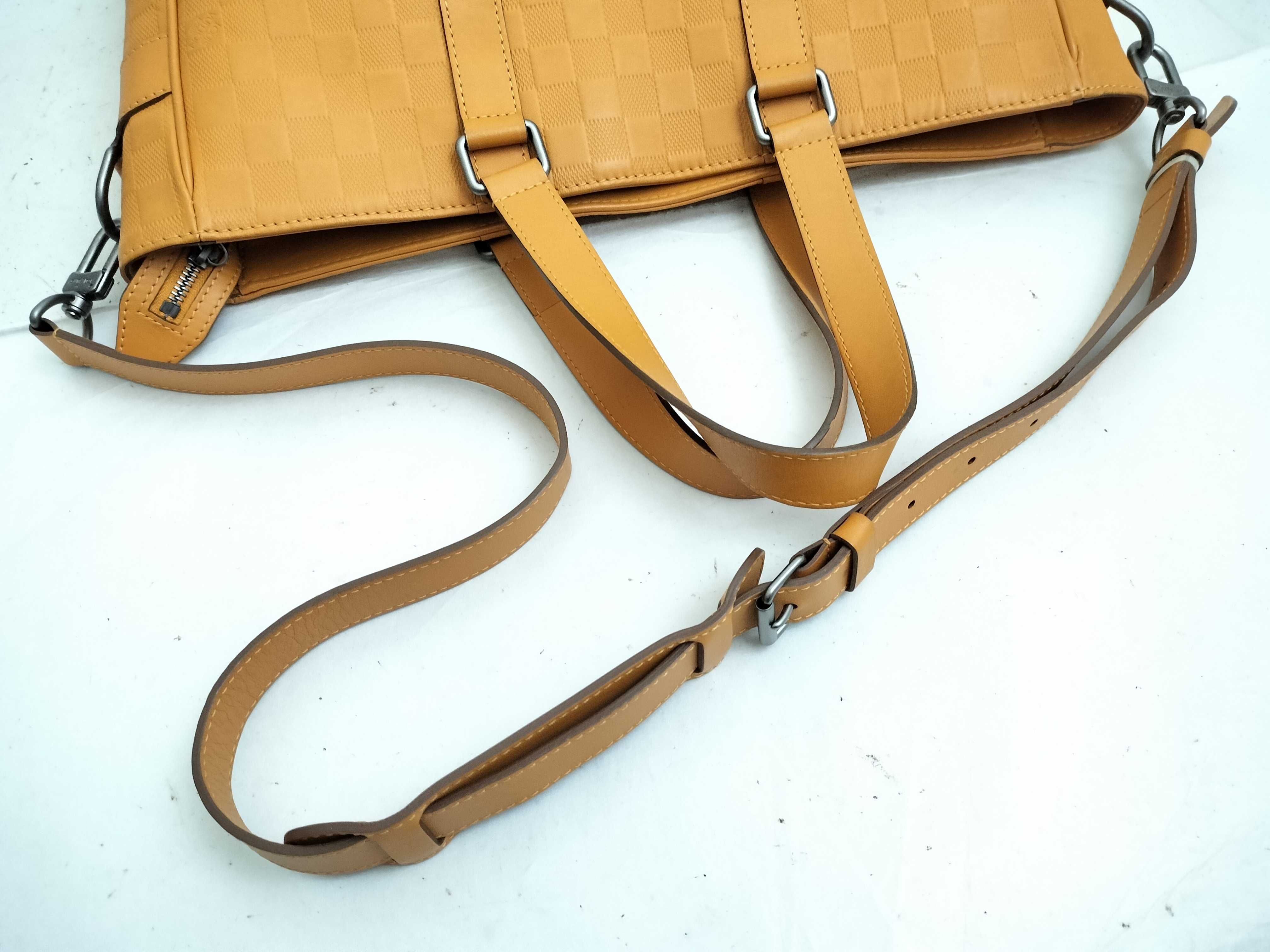 Damier Infini Neo Tadao N41228 GA0143 Yellow Tote Bag — view 6