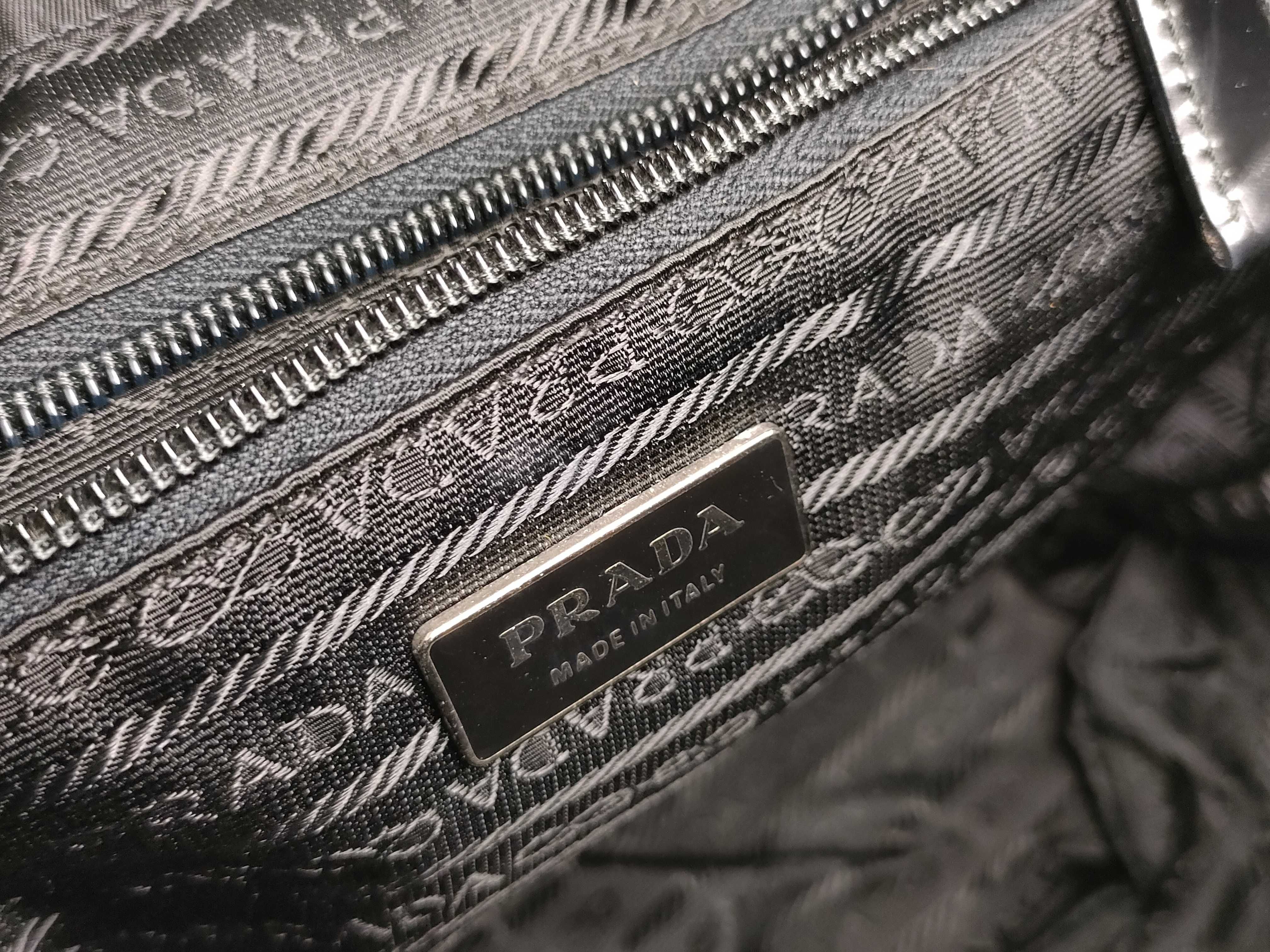 Nylon Prada B6677F Tessuto Nylon Leather Belt Backpack Rucksack — view 11