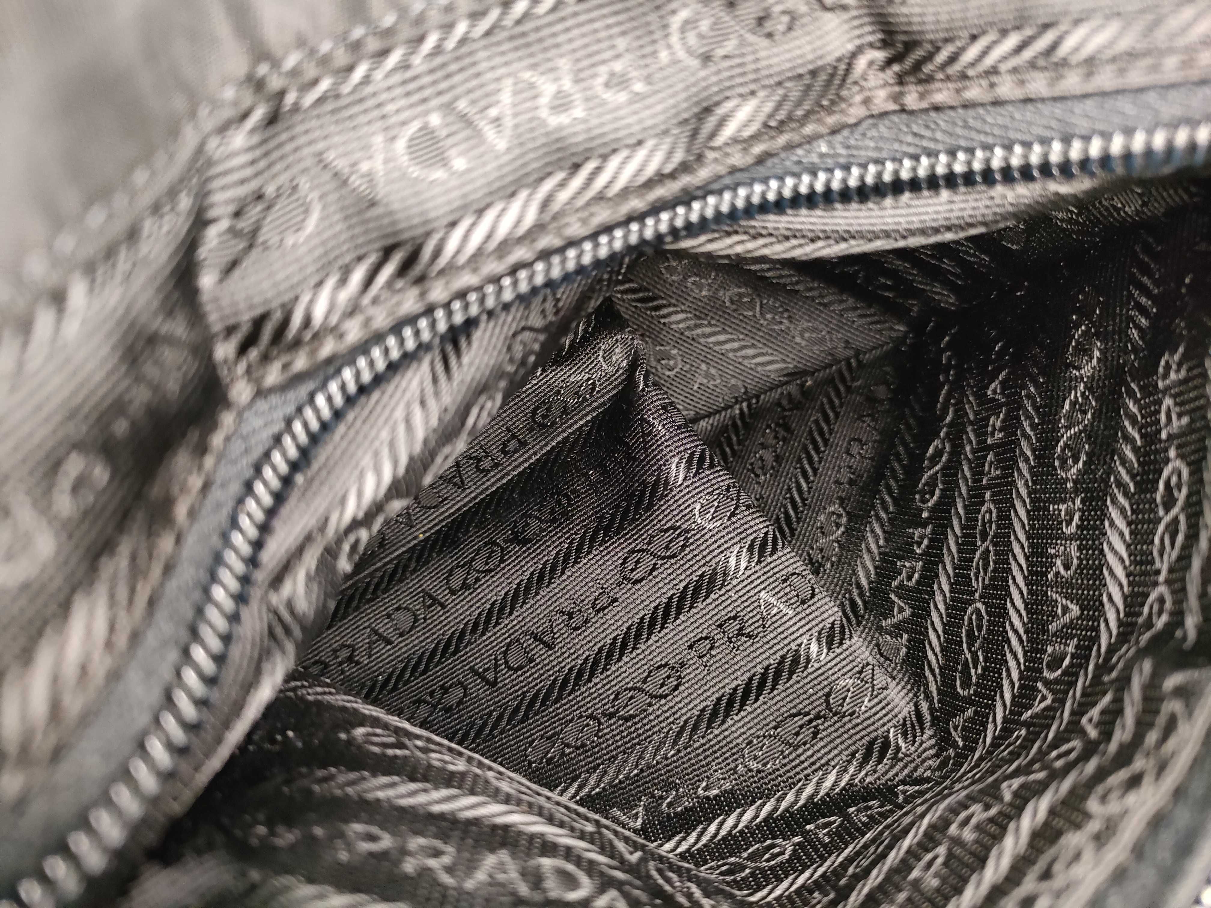 Nylon Prada B6677F Tessuto Nylon Leather Belt Backpack Rucksack — view 12